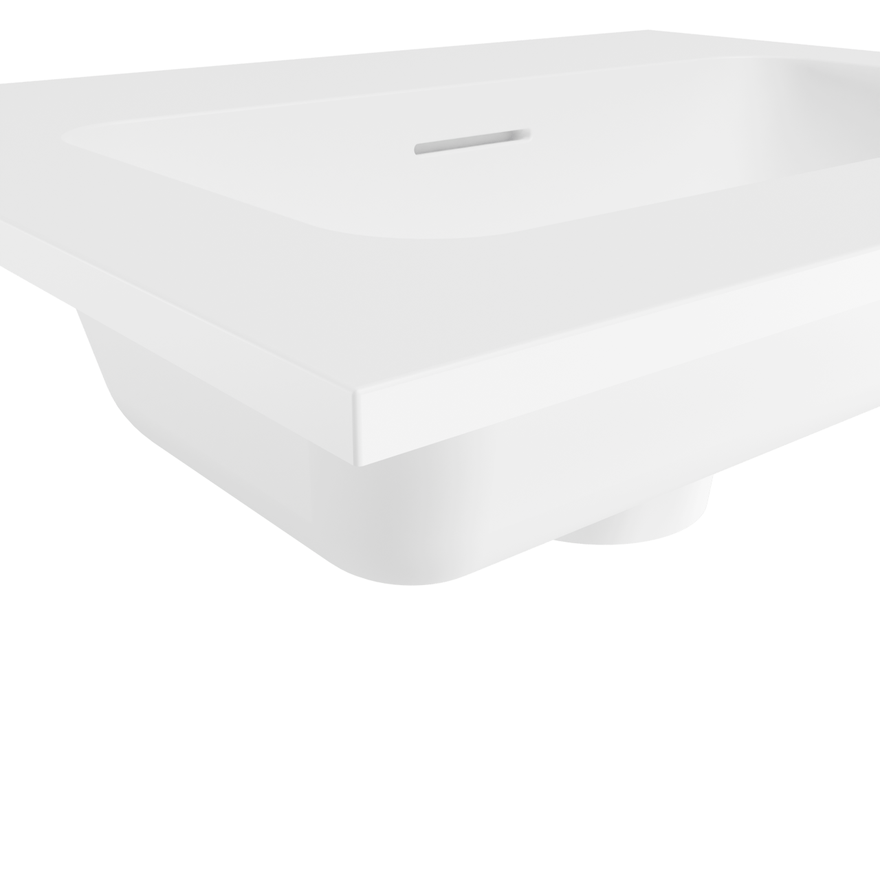 Storke Mata enkele wastafel matte Solid Surface 45 x 35 cm