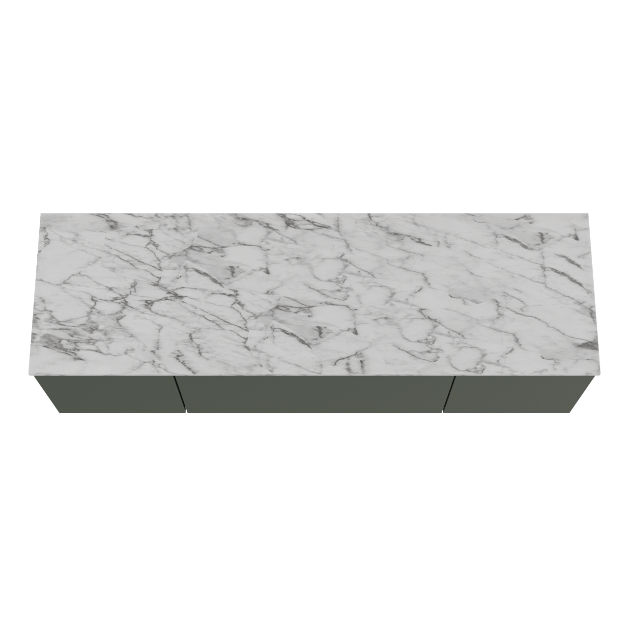 Balmani Sfera meuble salle de bains suspendu 180 x 55 cm forest avec Stretto tablette simple ou double en marbre carrara