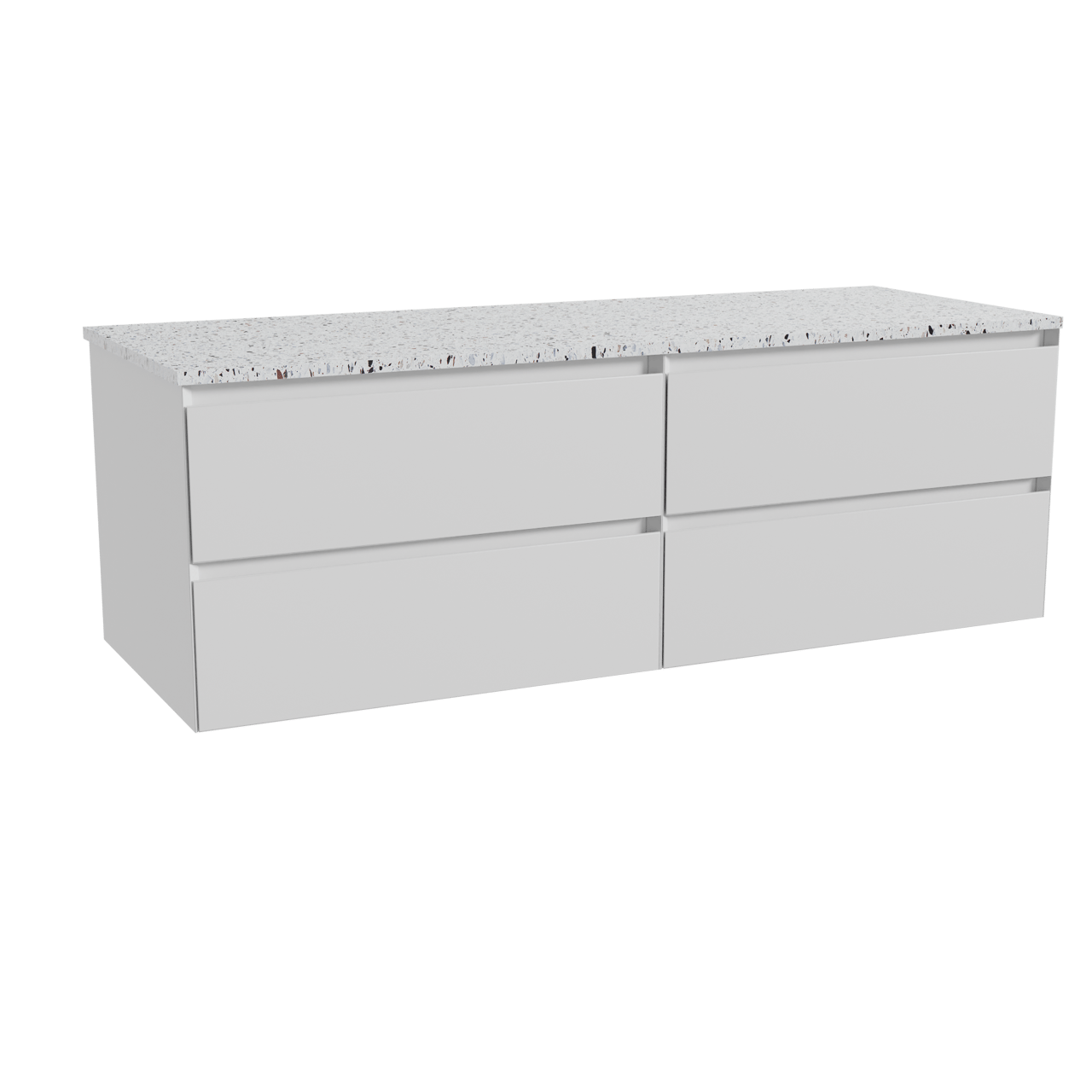 Balmani Mitra Badmöbel Set mit Stretto Waschtischplatte für Aufsatzwaschbecken