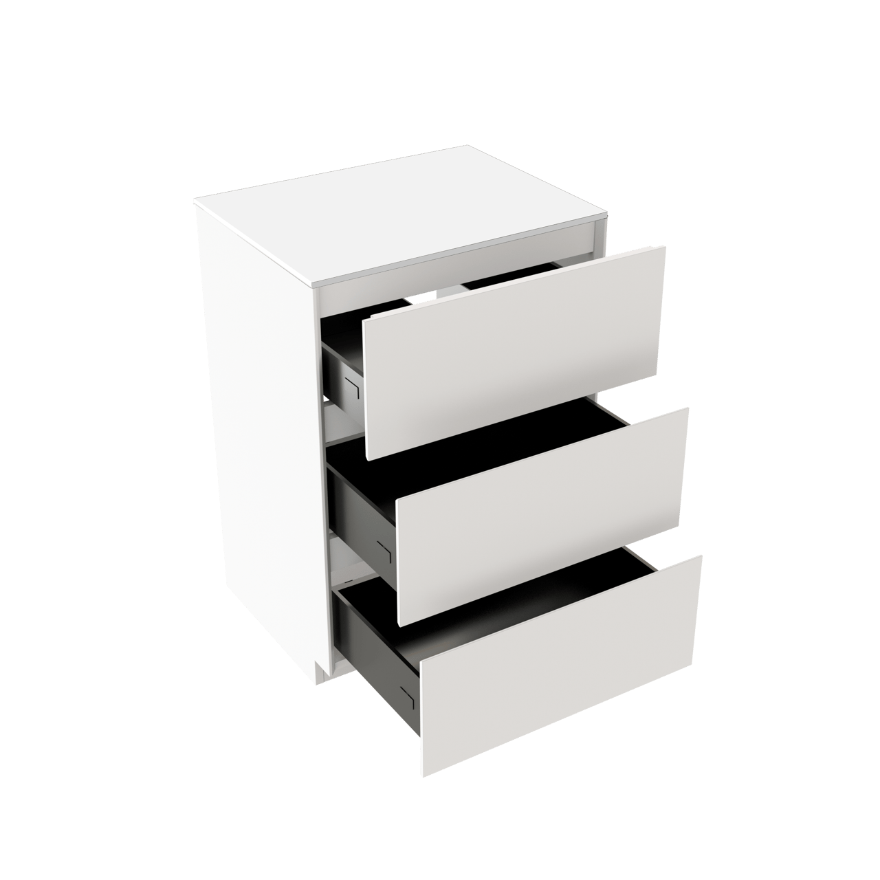 Storke Edge freistehendes Möbelstück Set: 60 x 46 cm, Weiß matt, mit Tavola Einzel Waschtischplatte, Solid Surface Weiß matt