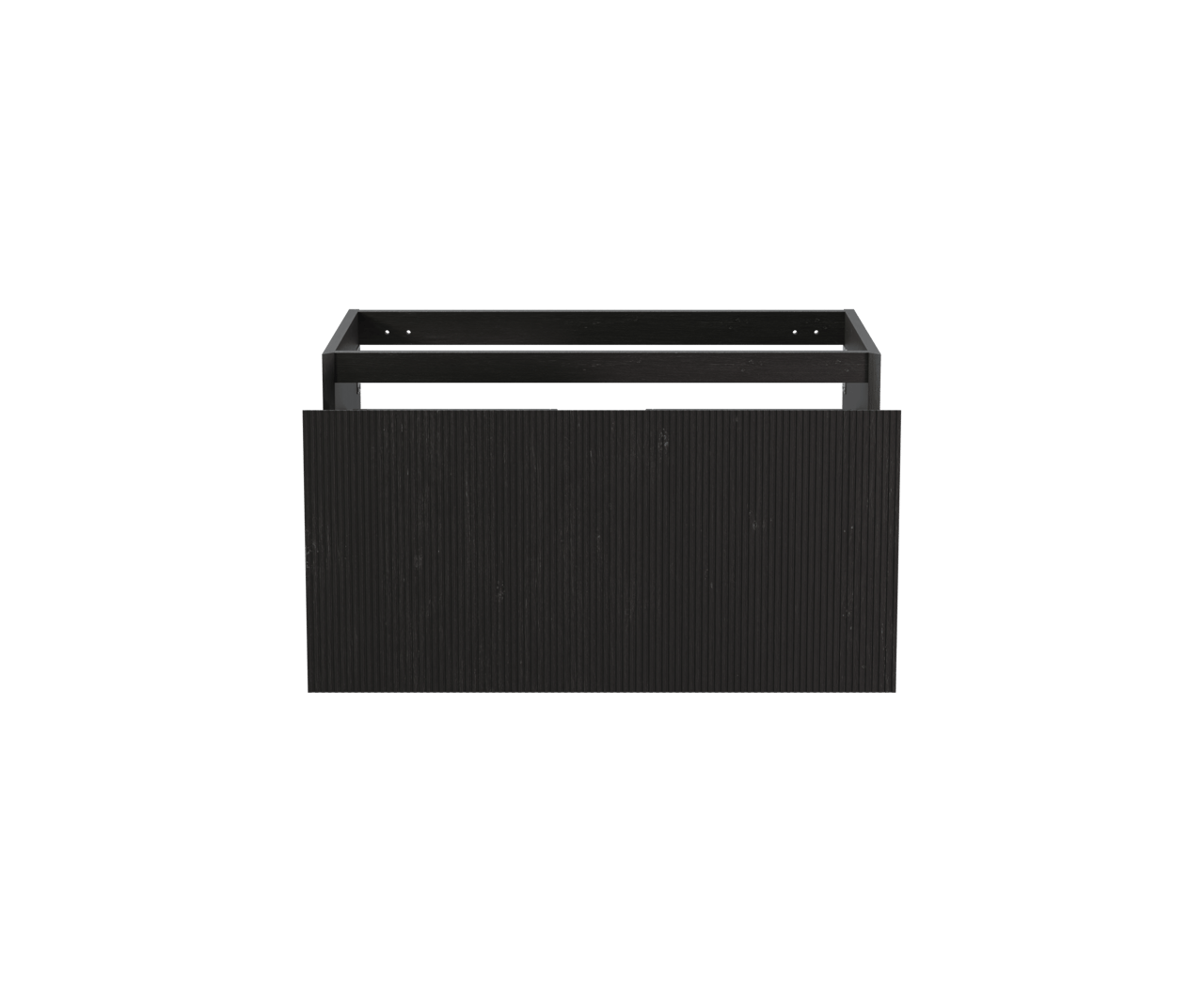 Balmani Fila zwevende wastafelonderkast 90 x 55 cm fineer zwart eiken 2 lades