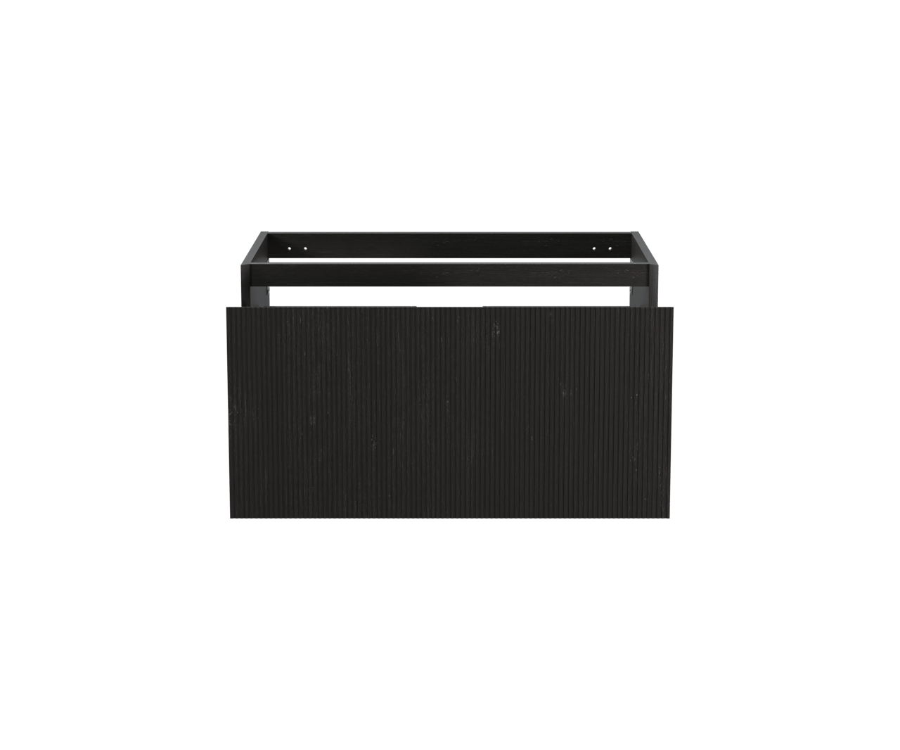 Balmani Fila zwevende wastafelonderkast 90 x 55 cm fineer zwarte eik 2 lades