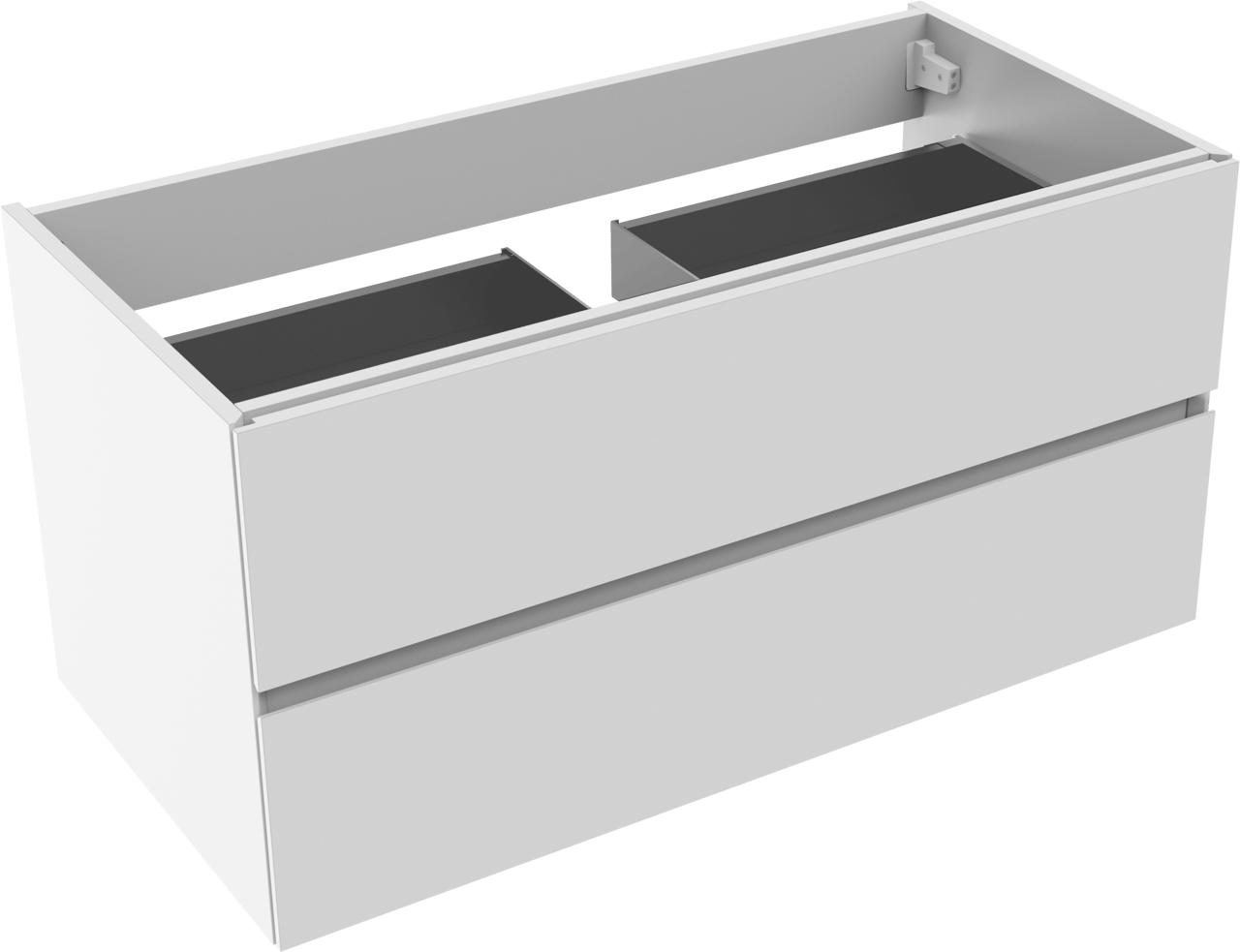 Storke Edge meuble sous-vasque suspendu 105 x 52 cm Blanc Brillant 2 tiroirs