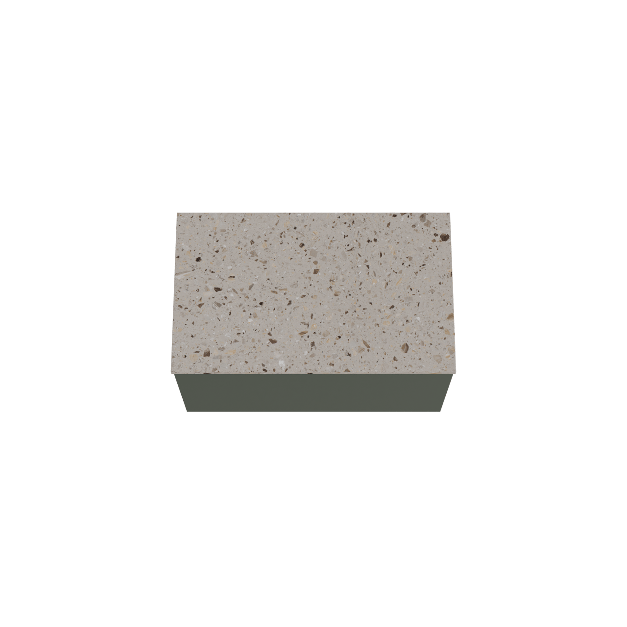Balmani Sfera meuble salle de bains suspendu 90 x 55 cm forest avec Stretto tablette simple en terrazzo greige terrazzo