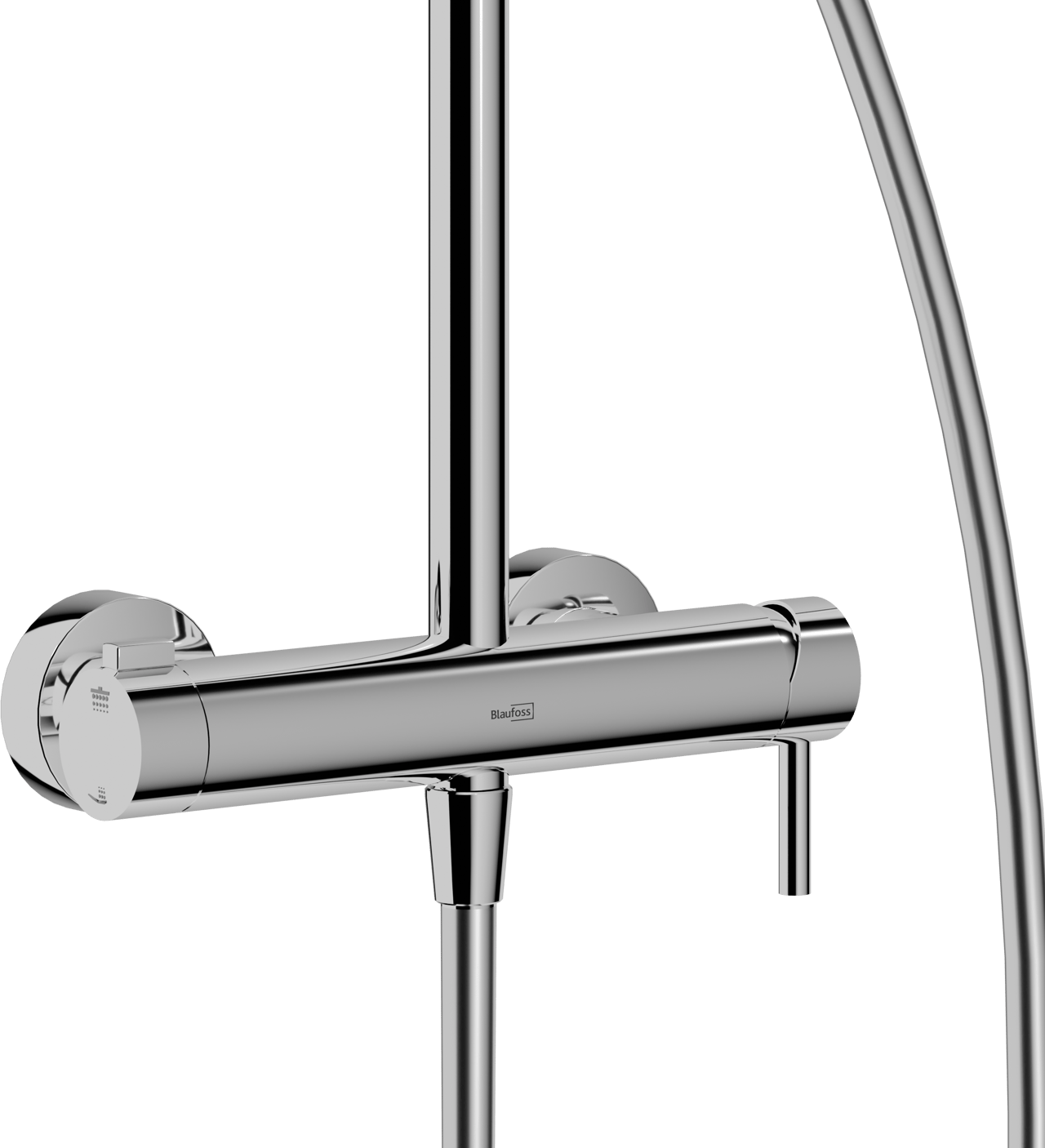 Blaufoss Round 300 mengkraan regendoucheset Glanzend Chroom