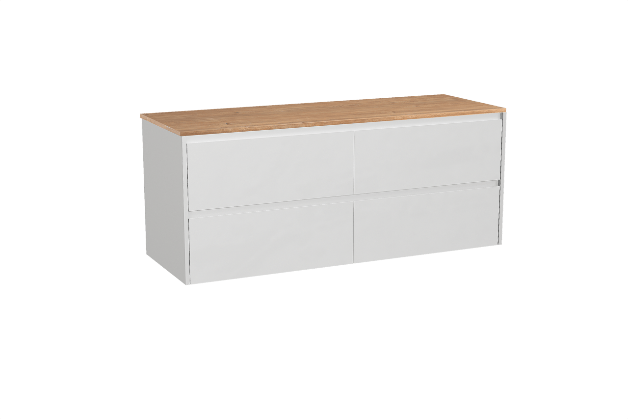 Storke Seda Badmöbel Set mit Panton Waschtischplatte für Aufsatzwaschbecken