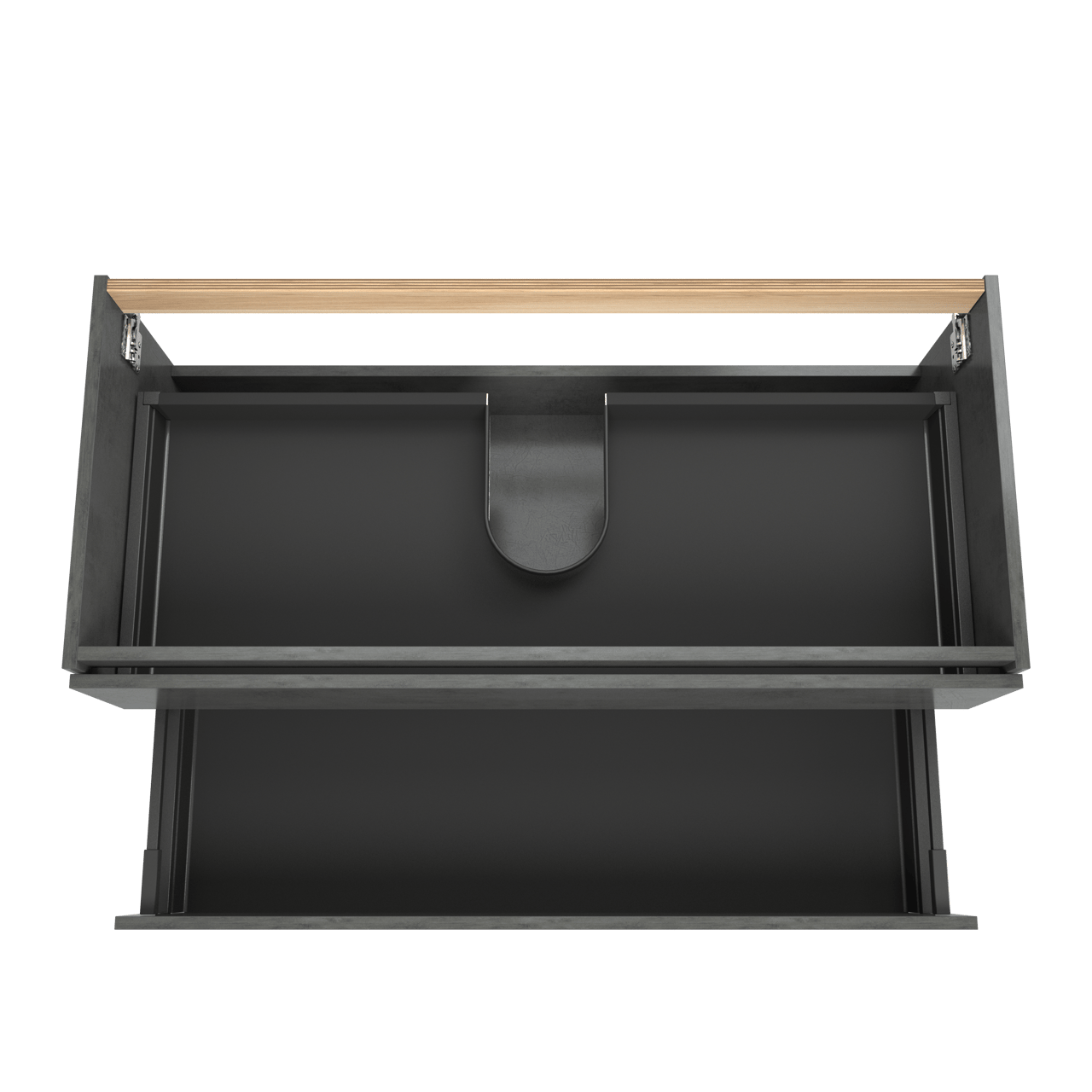 Balmani Lucida meuble sous-lavabo suspendu 120 x 55 cm béton gris foncé 2 tiroirs