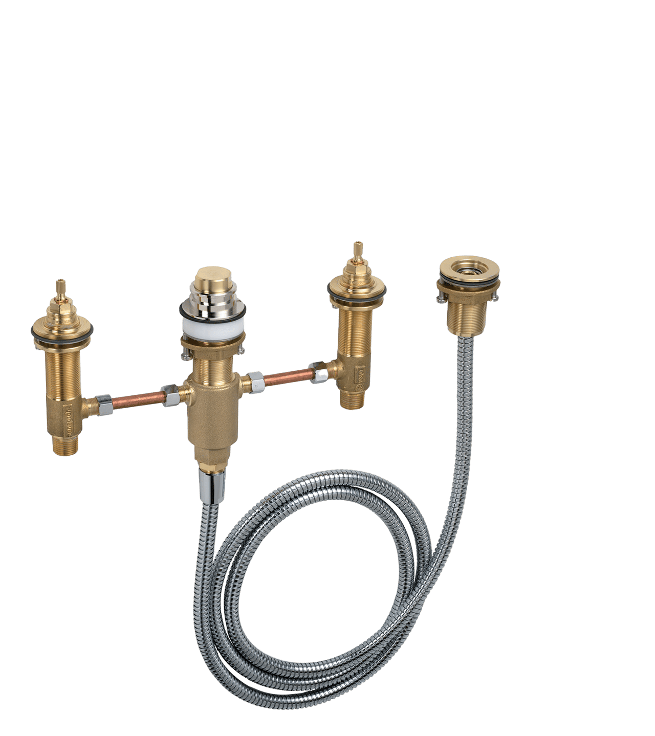 Hansgrohe Basis-Set für 4-Loch-Badewannen-Armatur