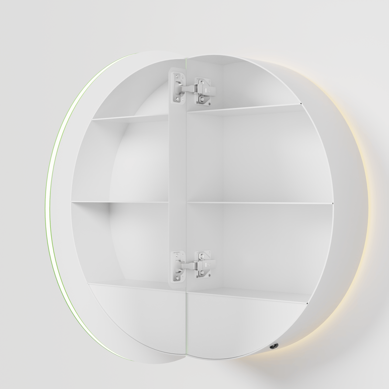 Balmani Mara armoire de toilette Rond lumineux et anti-buée Ø 60 cm blanc mat