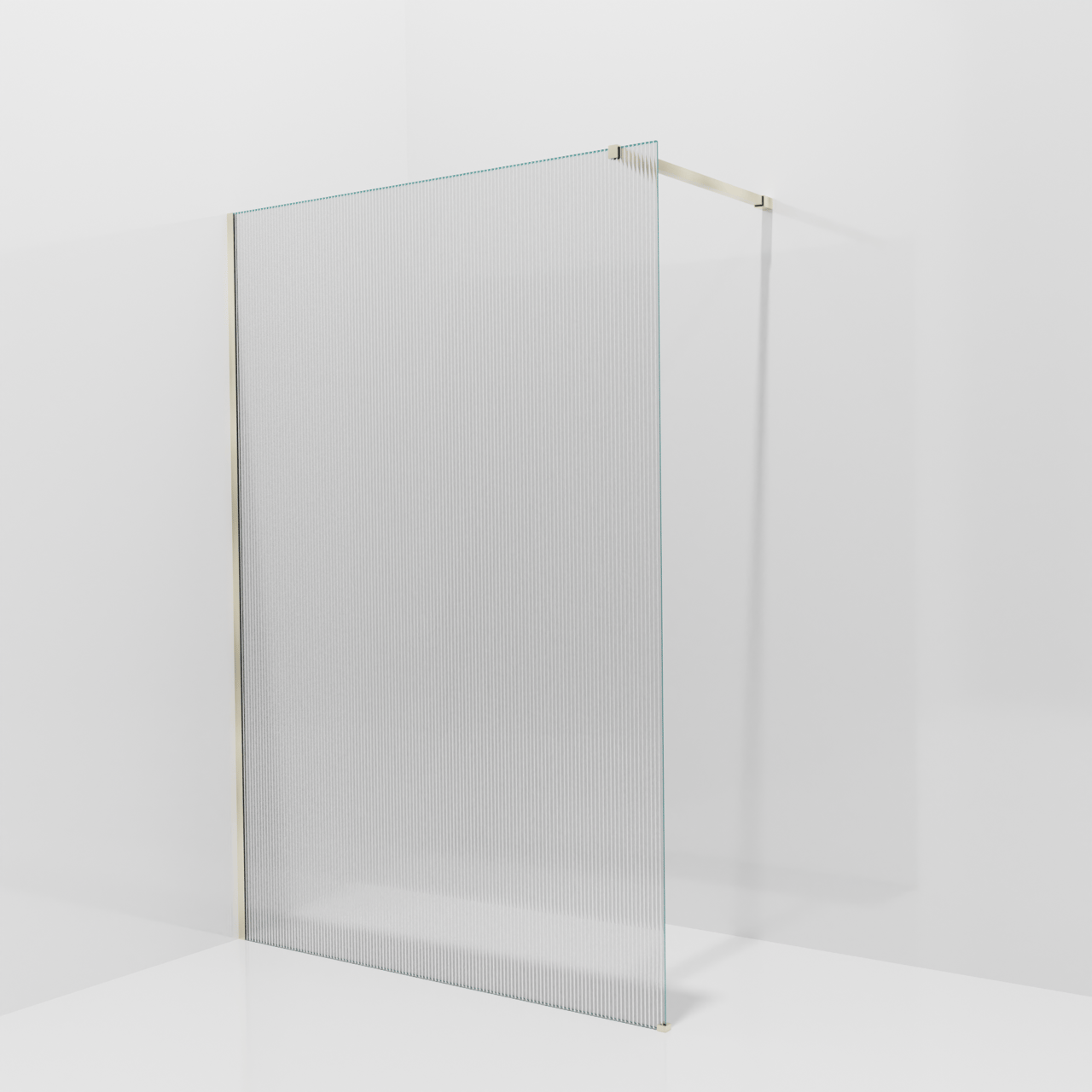 Balmani Modular inloopdouche: 140 x 200 cm, Ribs met coating, Brushed Champagne Gold profielen