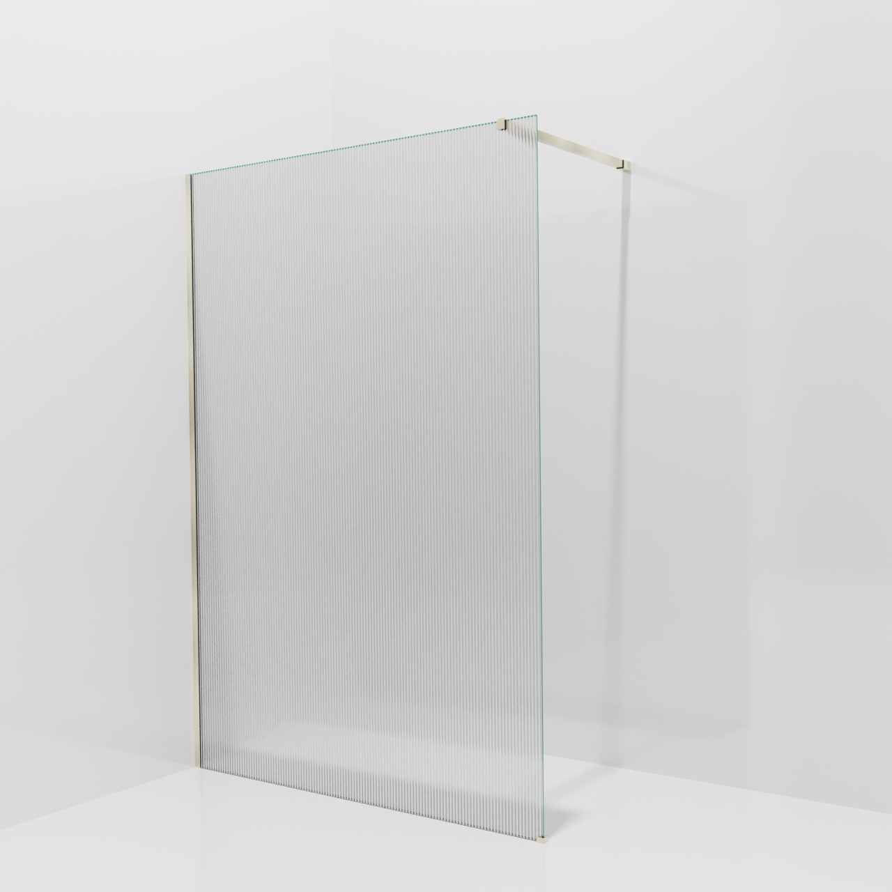 Balmani Modular inloopdouche: 140 x 200 cm, Ribs met coating, Brushed Champagne Gold profielen