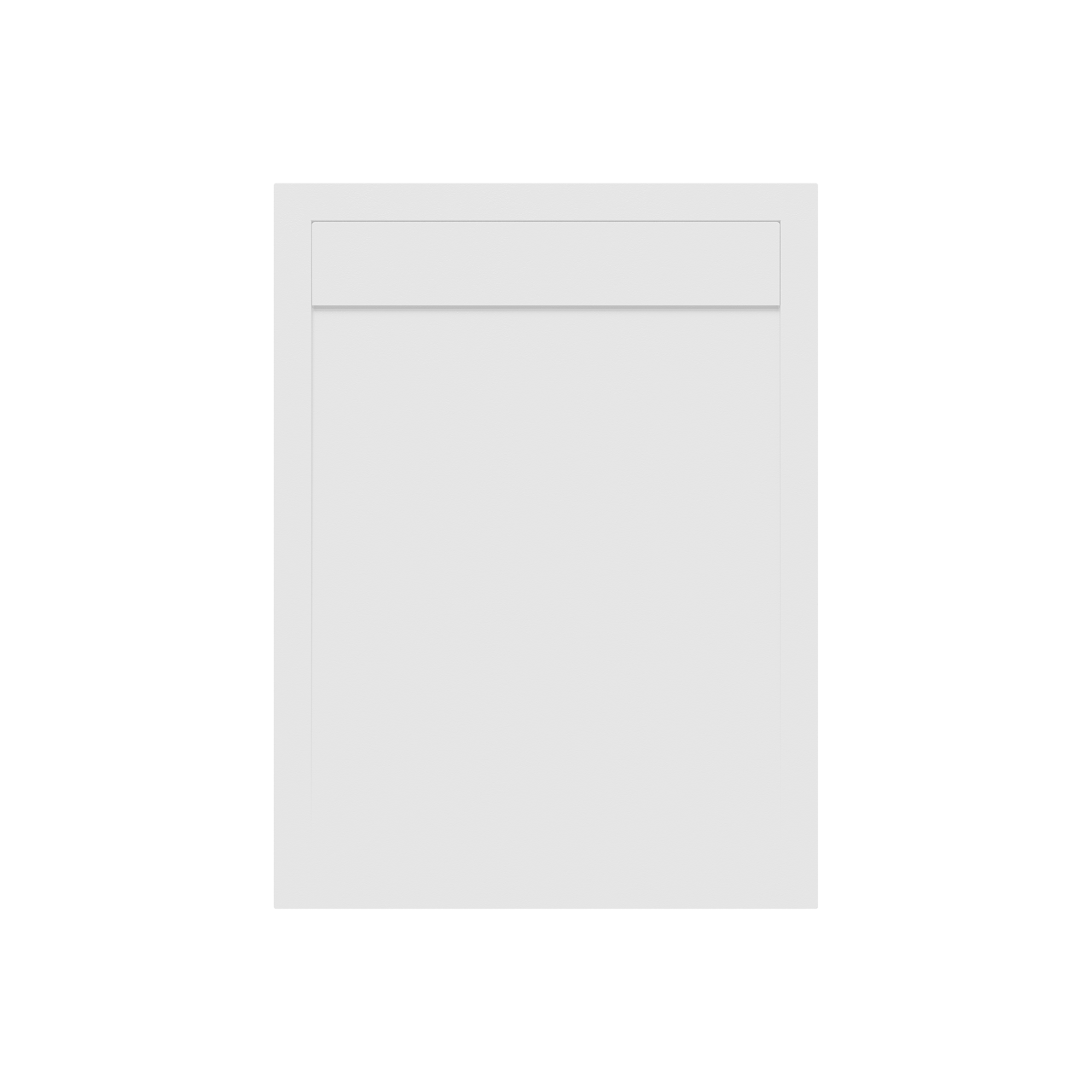 Luca Varess Dandy douchebak 120 x 90 cm composietmarmer mat wit rock structuur