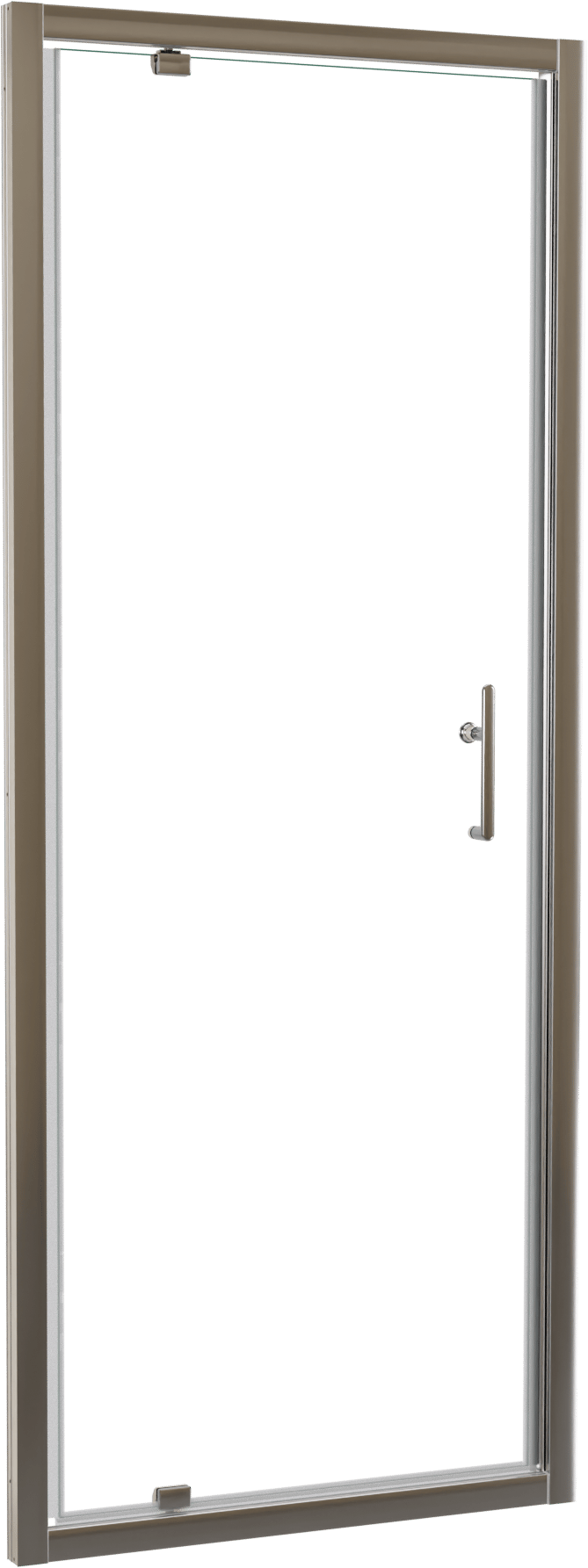 Linie Cadiz Dusche Drehtür 80 cm x 190 cm Klarglas Brushed Chrome Profil