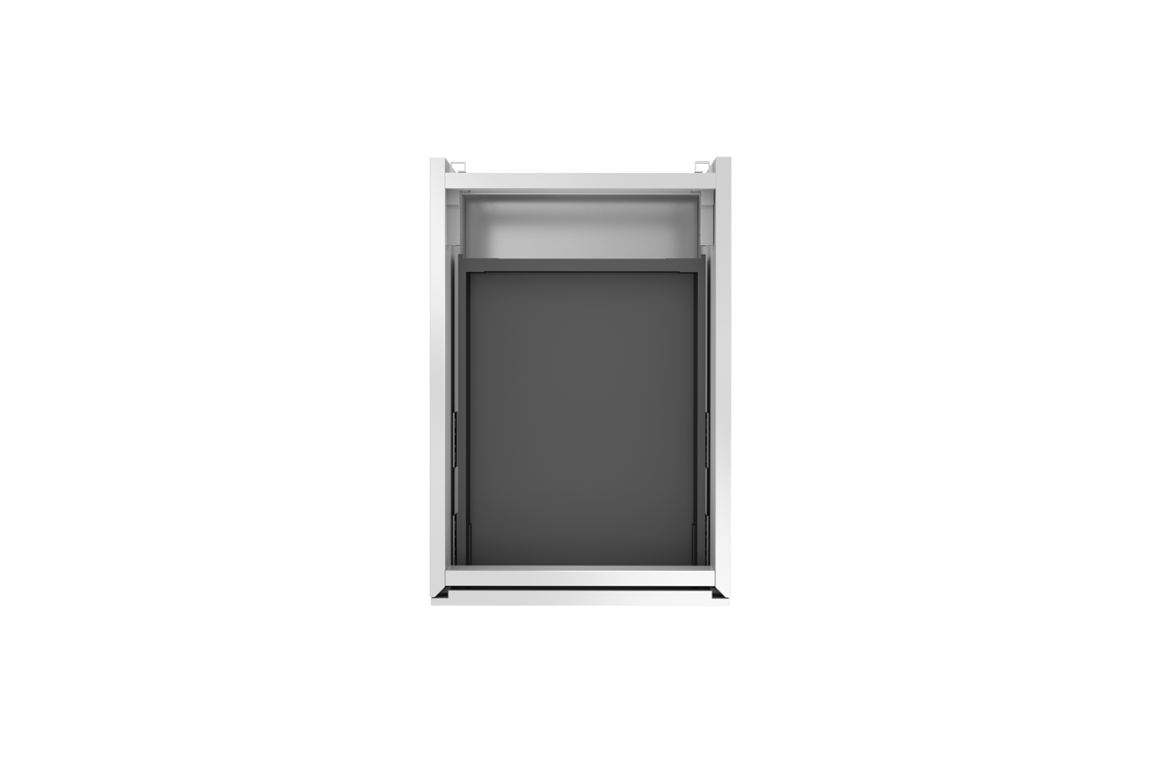 Storke Edge hängender Waschbeckenunterschrank: 35 x 52 cm, Weiß Glänzend, 2 Schubladen