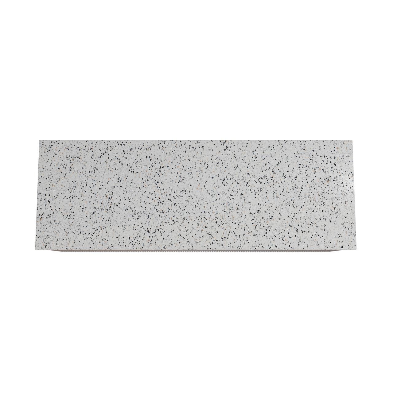 Storke Ribs zwevend badkamermeubel 150 x 52 cm notelaar met Tavola enkel of dubbel tablet in mat wit/zwart terrazzo, Verticale symmetrische rechte ribbel