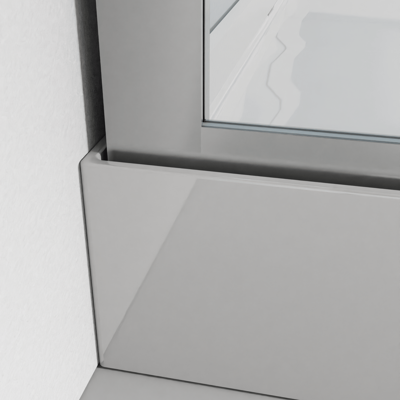 Luca Varess Talan cabine de douche quart de rond avec portes coulissantes 90 x 90 cm verre transparent profil chrome mat