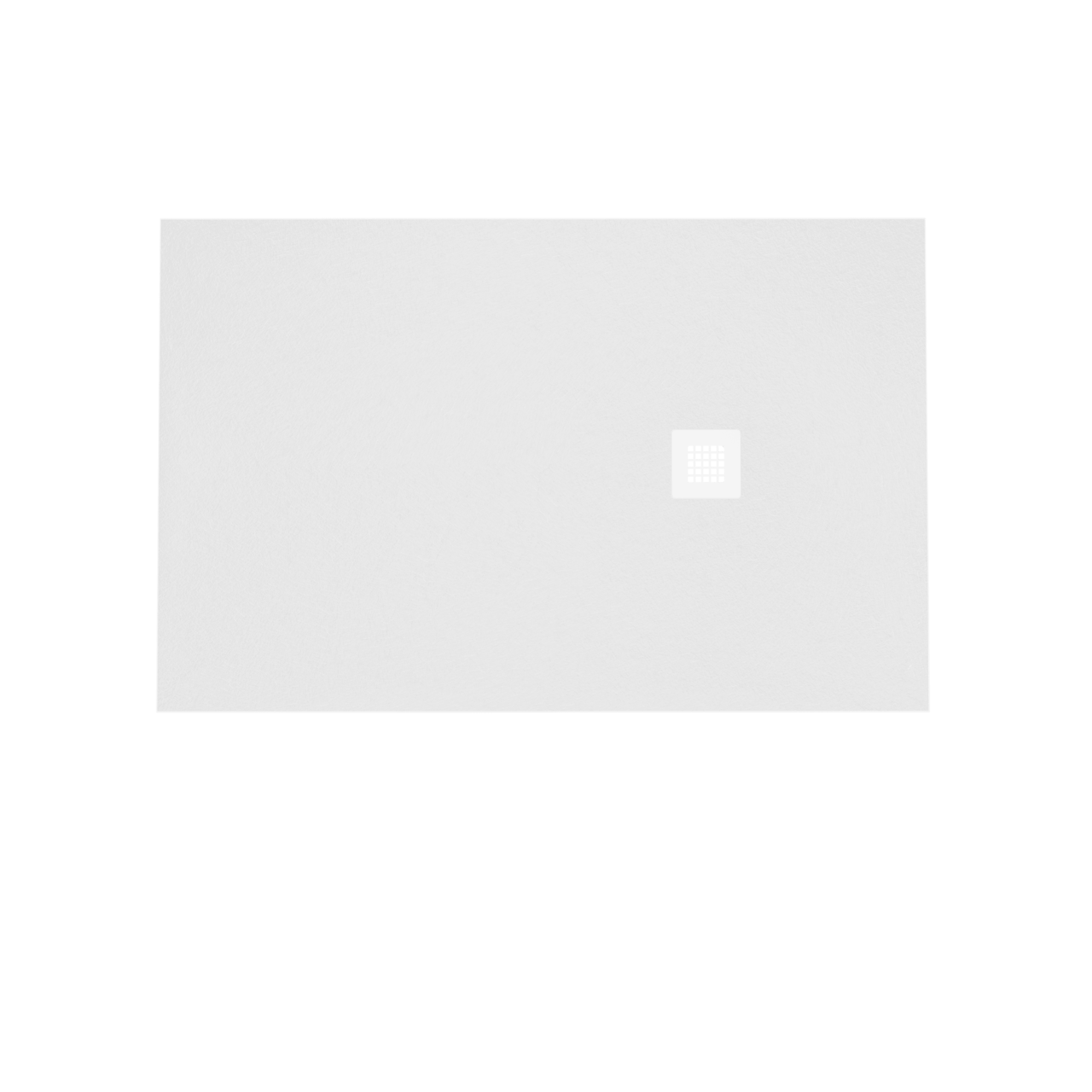 Balmani Vega douchebak 140 x 90 cm composietmarmer mat wit leisteenstructuur