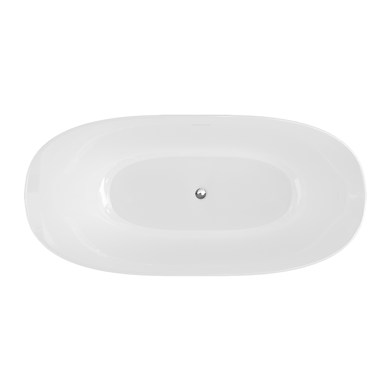 Luca Varess Marcia baignoire îlot ovale 170 x 80 cm acrylique Blanc Brillant