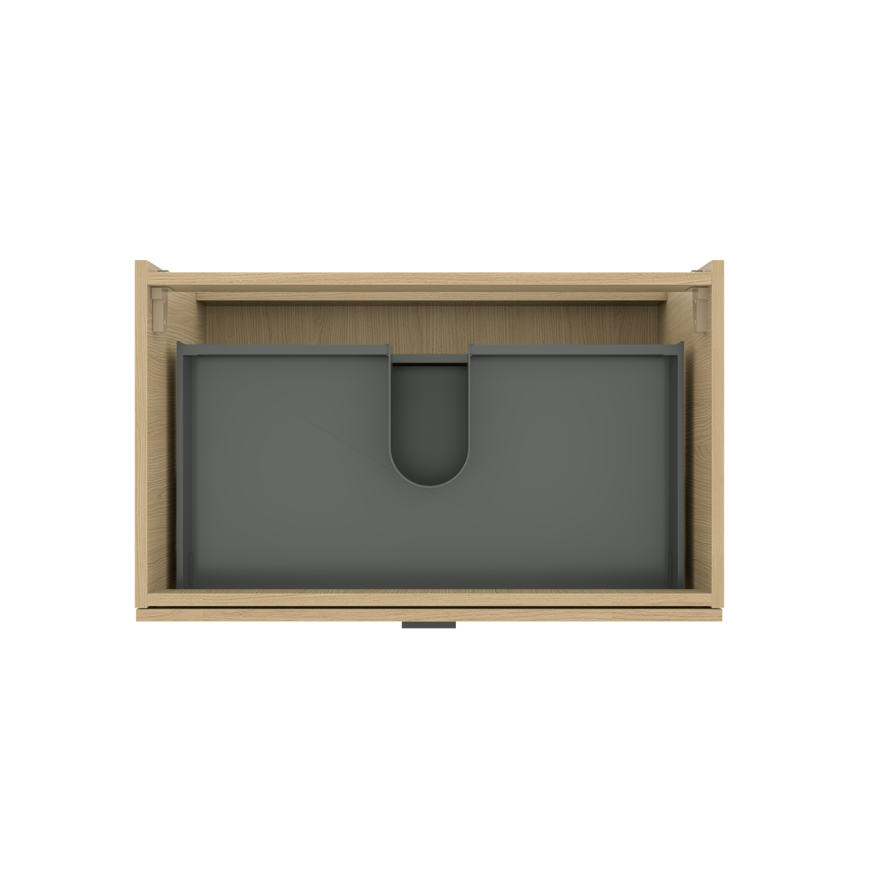 Artis natural oak basin cab. 2 drawers 85cm