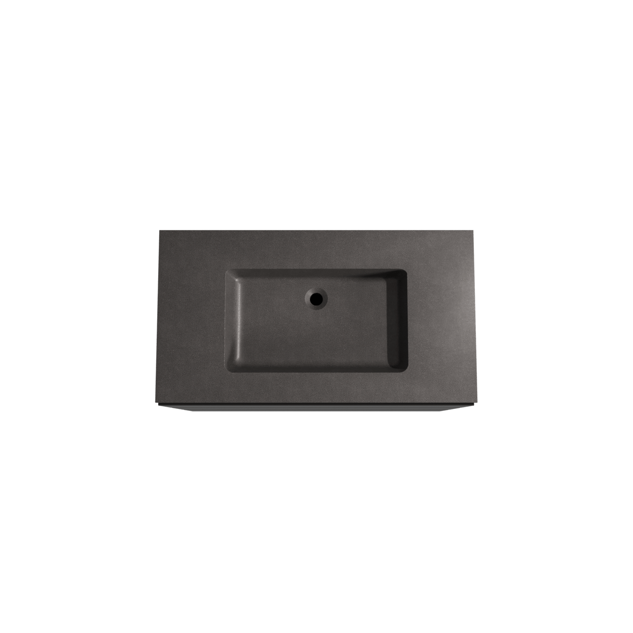 Storke Edge meuble salle de bains à poser 95 x 52 cm noir mat avec Scuro plan simple en quartz noir mat