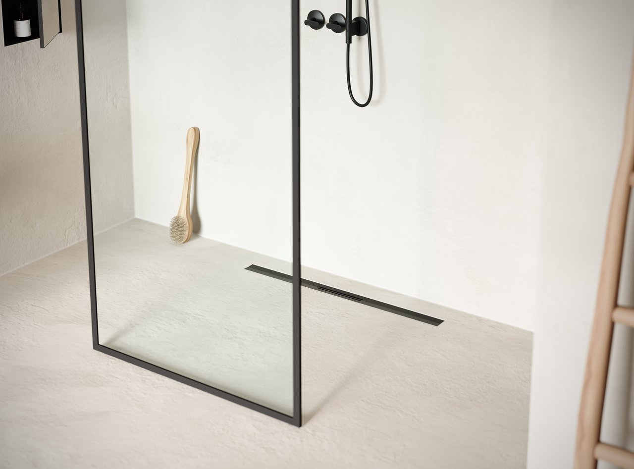 Easy Drain R-Line Clean Color Duschrinne 70cm Matt Schwarz