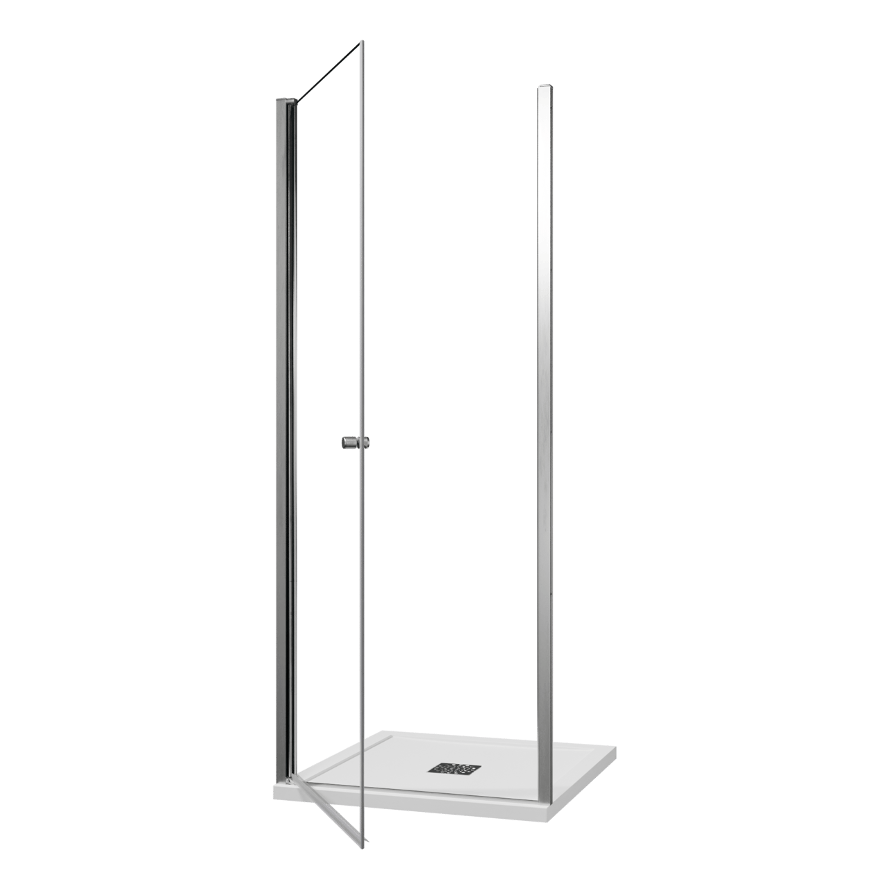 Luca Varess Kuresa douche draaideur 85 x 200 cm helder glas glans chroom profiel
