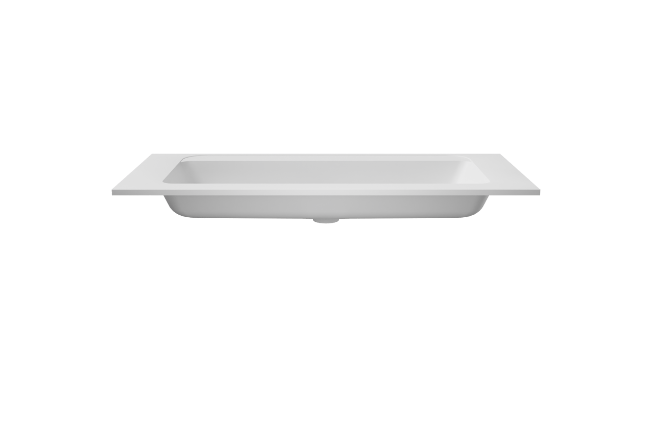 Balmani Tablo Strada lavabo simple Marbre composite blanc (mat) 120 x 55 cm