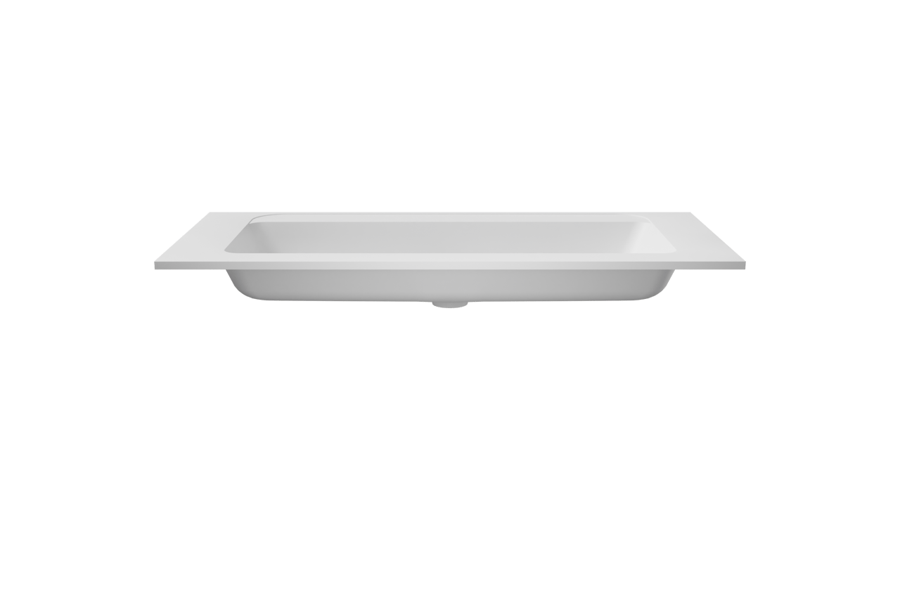 Balmani Tablo Strada lavabo simple Marbre composite blanc (mat) 120 x 55 cm