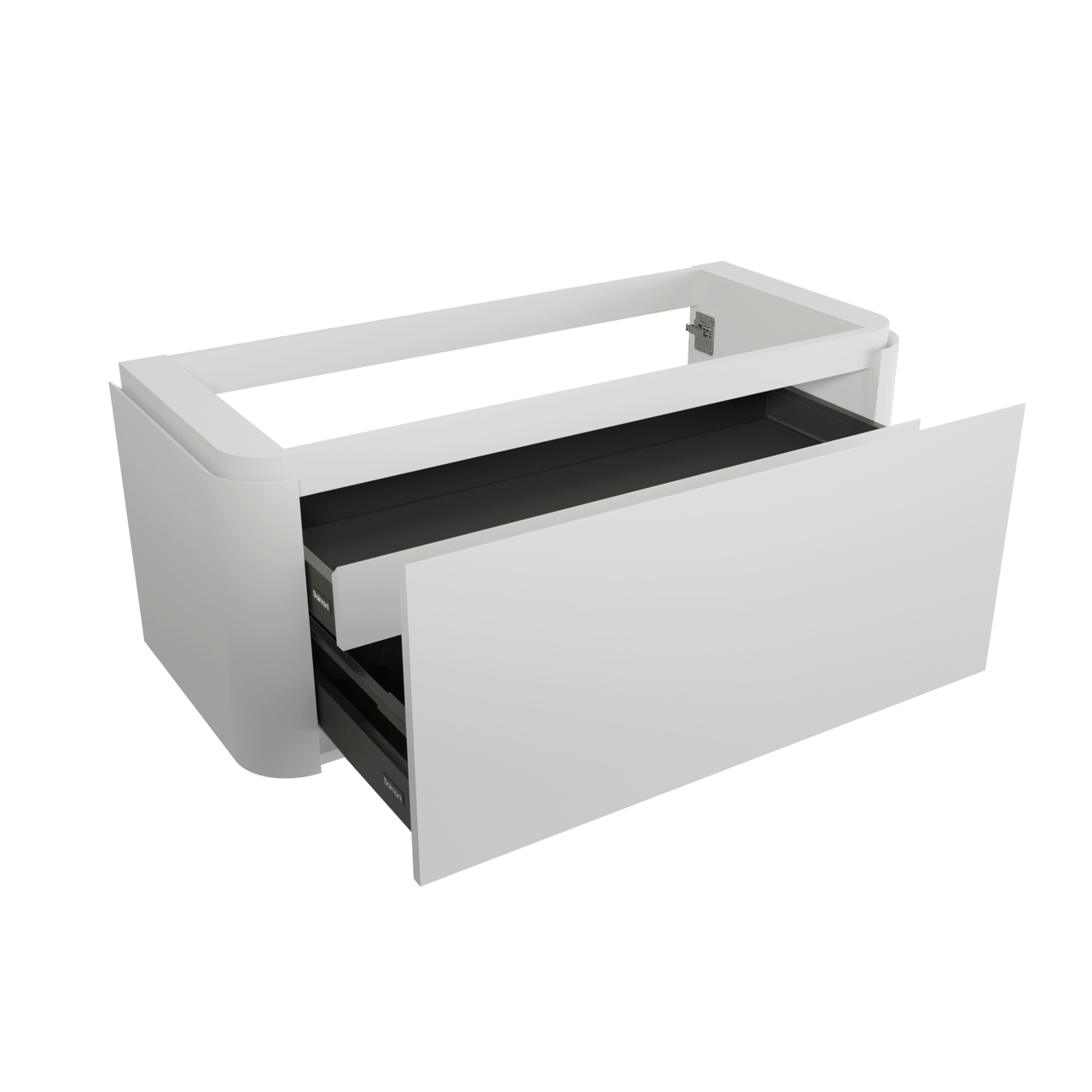 Balmani Moon meuble sous-lavabo suspendu 130 x 55 cm blanc mat 2 tiroirs