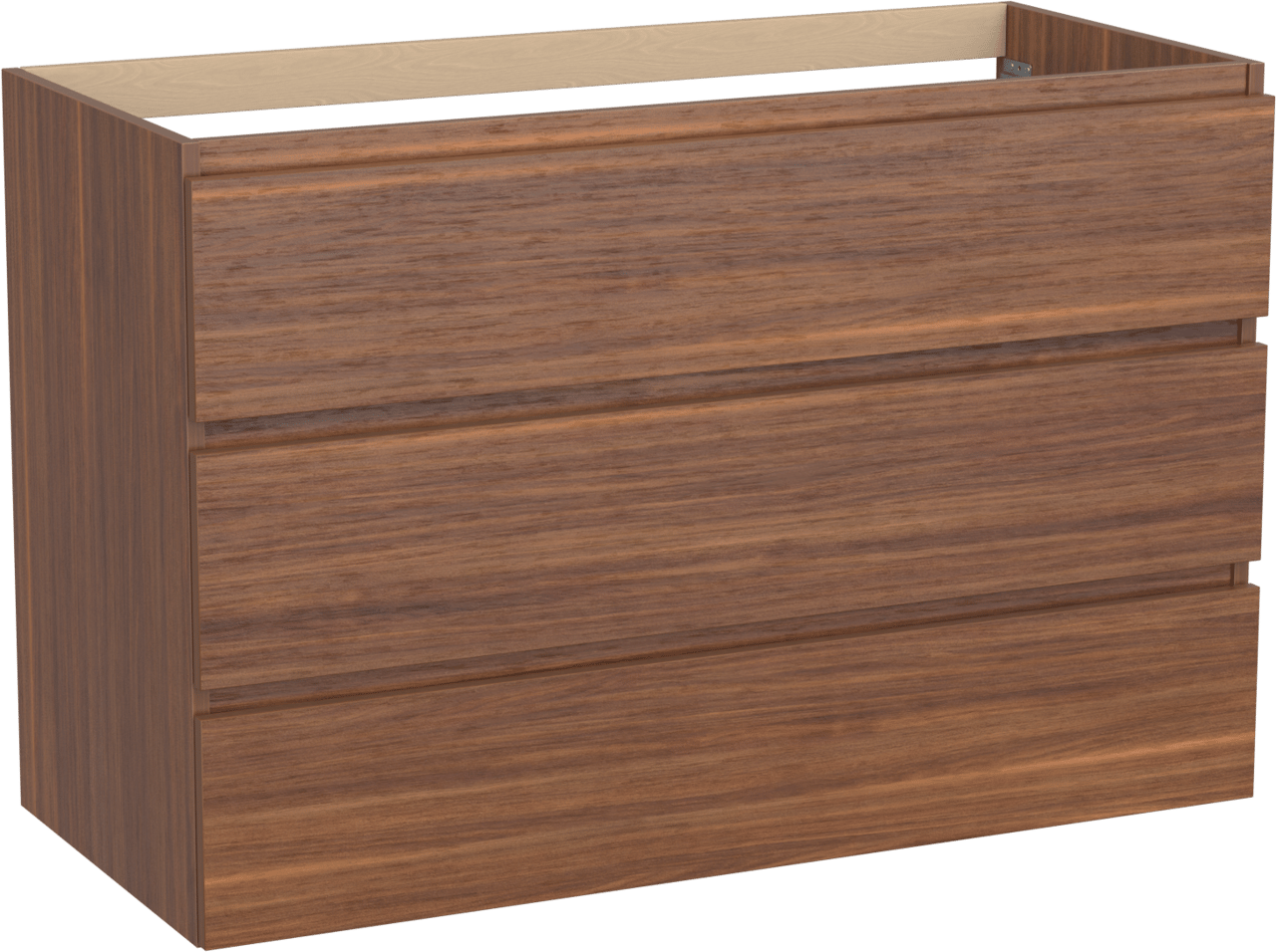 Balmani Lucida staand wastafelonderkast 120 x 55 cm Amerikaanse notelaar 3 lades