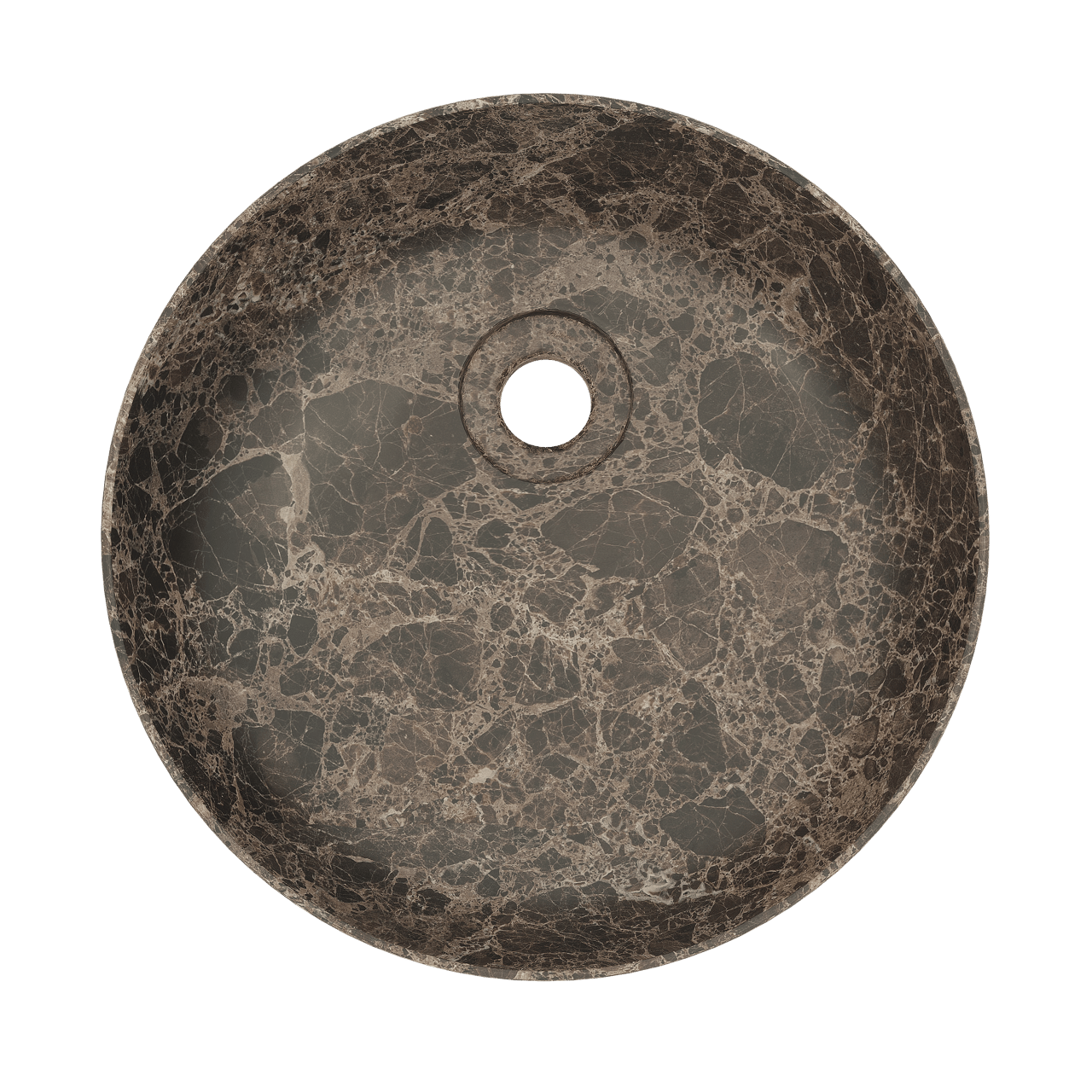 Balmani Fato waskom Dark Emperador marmer rond Ø 37,5 cm