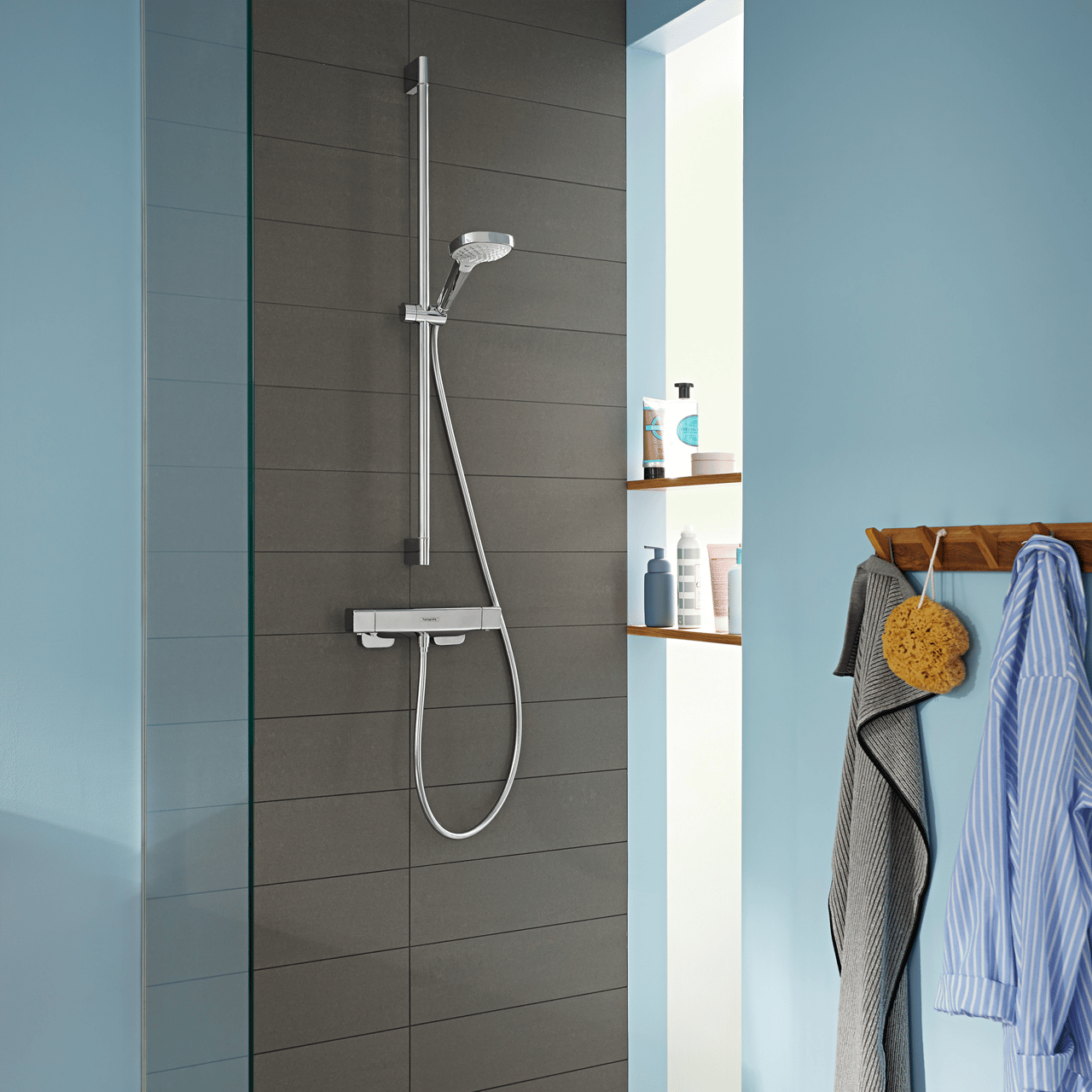 Hansgrohe Ecostat E Coolcontact thermostatische douchekraan Glanzend Chroom