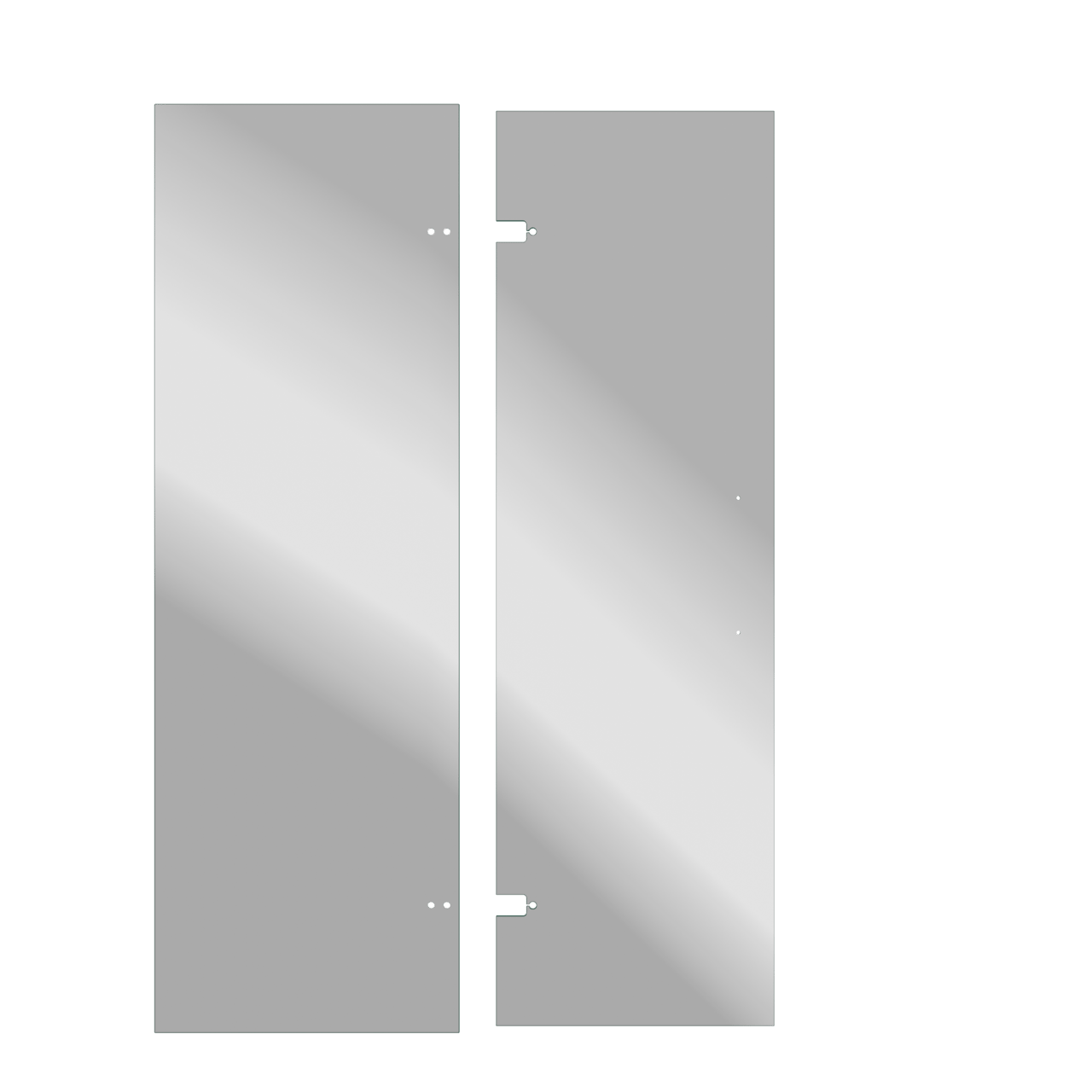 Balmani Senses Design douche draaideur omkeerbaar 140 x 210 cm Reflex spiegelglas, met coating