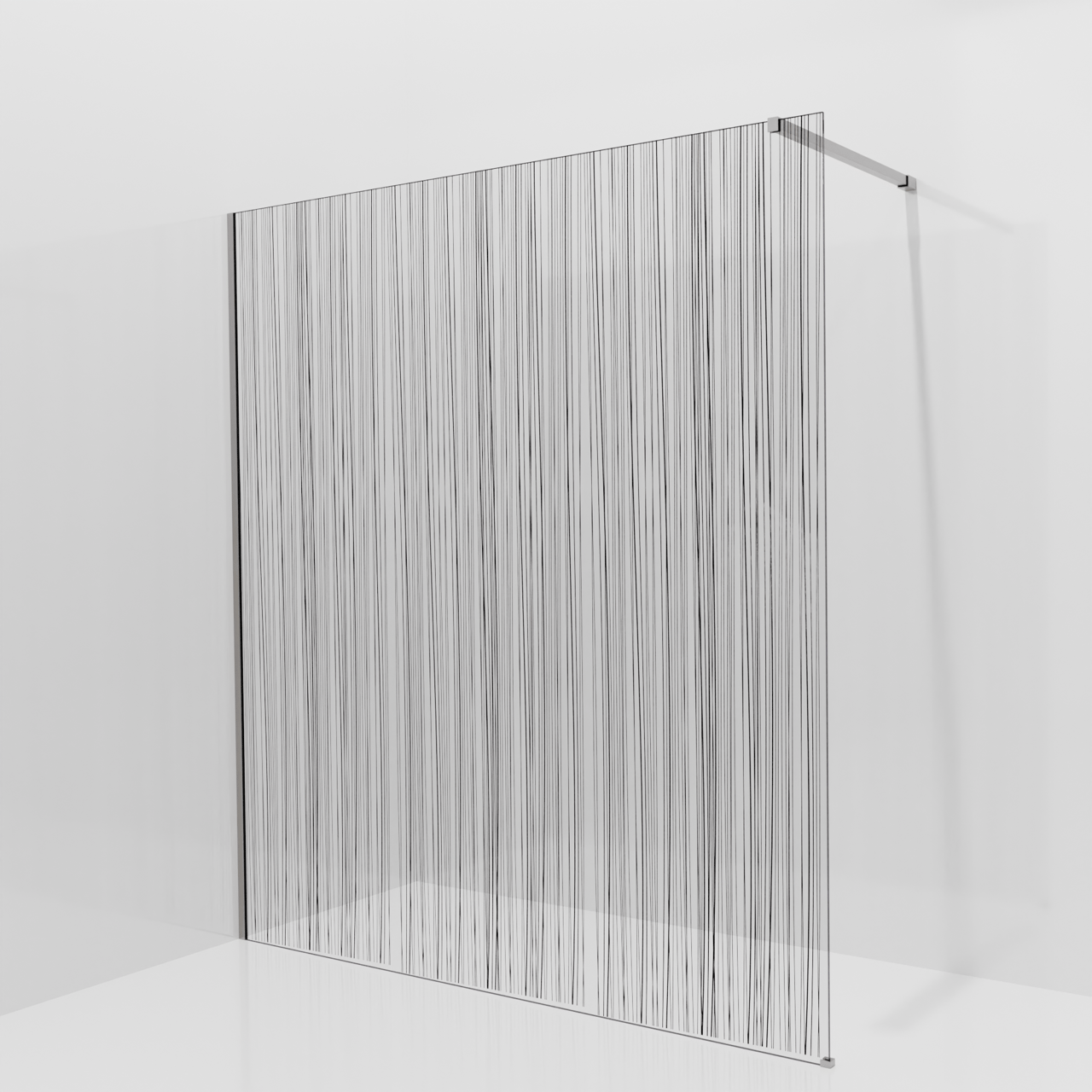 Balmani Modular inloopdouche: 180 x 200 cm, Mikado, Brushed Inox profielen