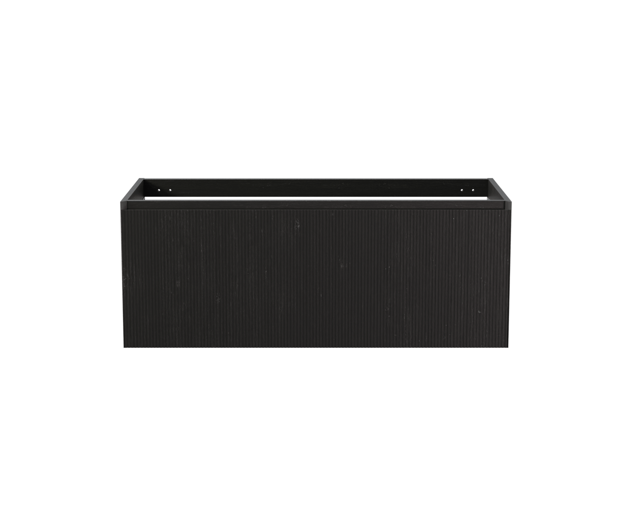 Balmani Fila hängender Waschbeckenunterschrank: 120 x 55 cm, Eiche Schwarz, Furnierholz, 2 Schubladen