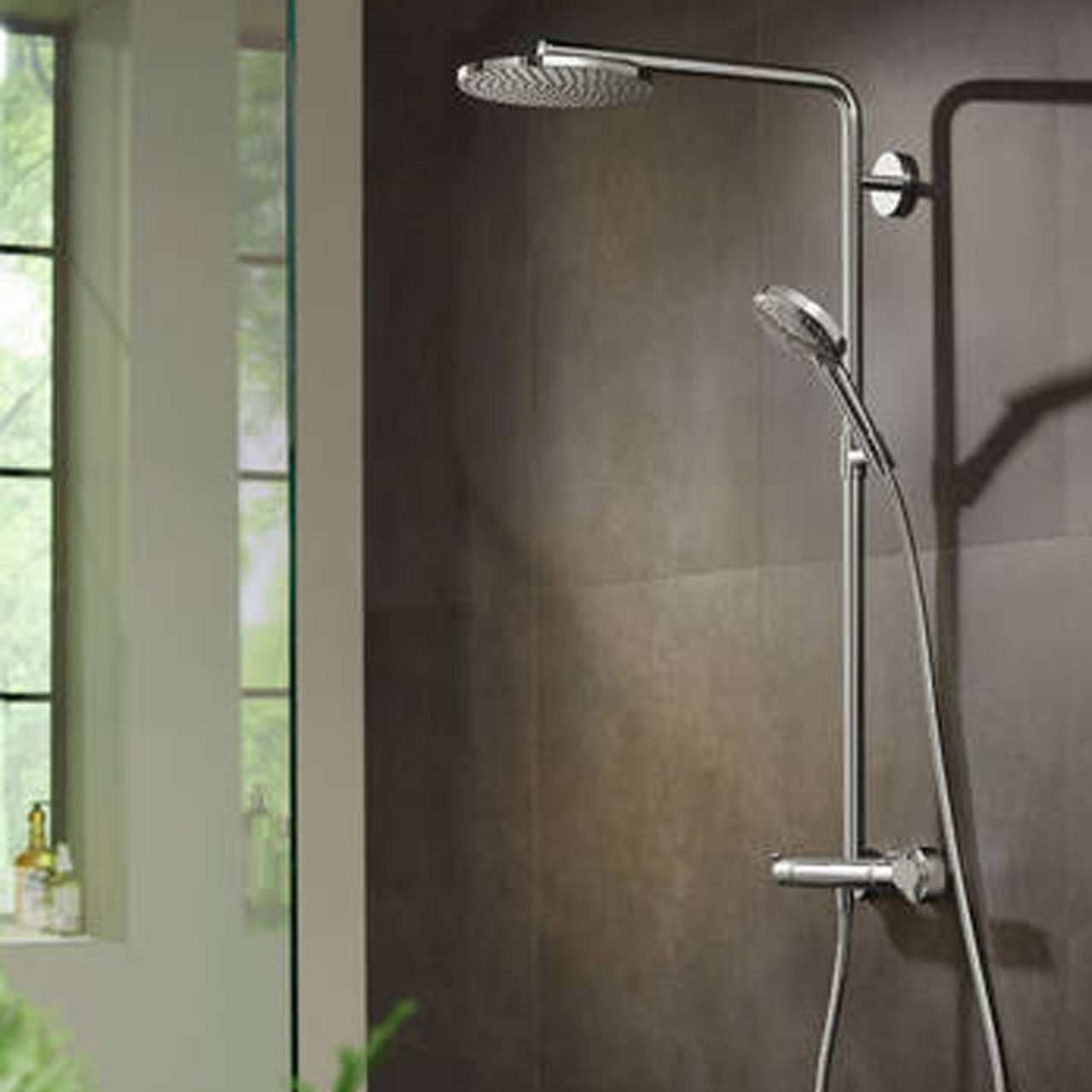 Hansgrohe Raindance Select S 240 Powderrain colonne de douche de pluie mitigeur thermostatique Chrome Brillant