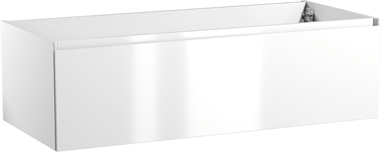 Storke Edge zwevende wastafelonderkast 120 x 52 cm glanzend wit 1 lade