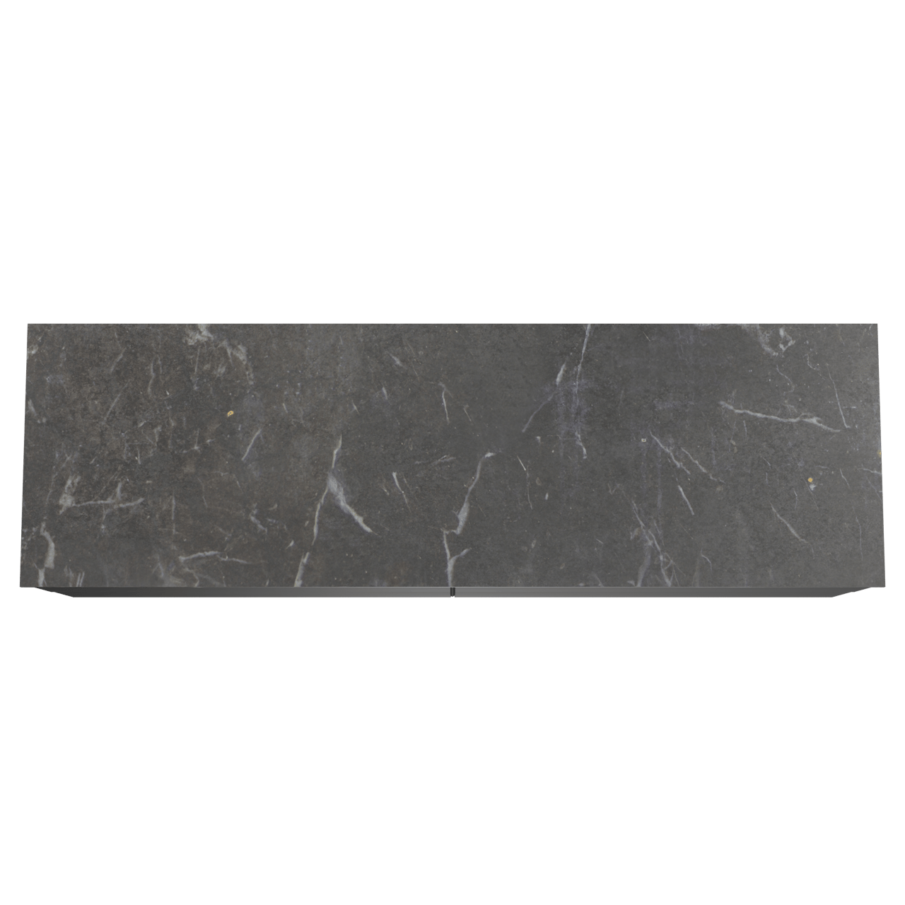 Balmani Mitra meuble salle de bains suspendu 180 x 55 cm noir mat avec Stretto tablette simple ou double en marbre pietra grey