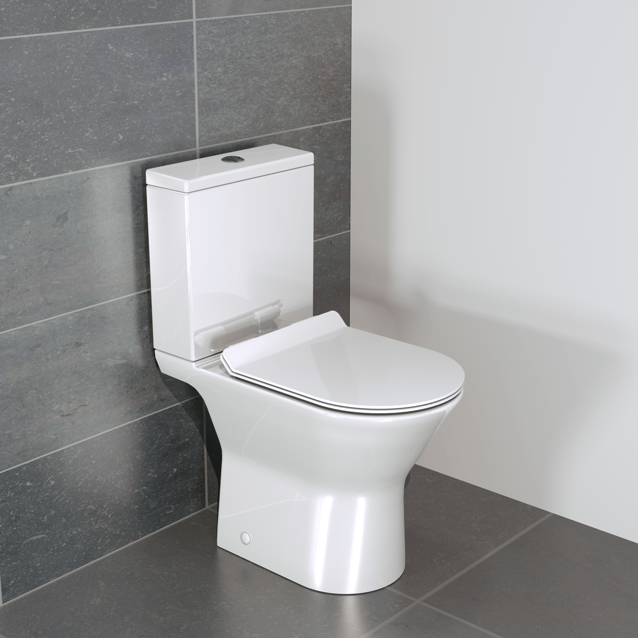 Luca Varess Delano Stand WC: Weiß glänzend, spülrandlos