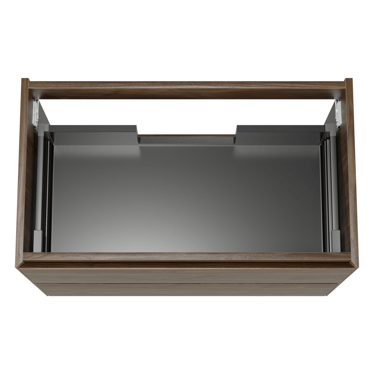 Balmani Mitra Compact zwevend wastafelonderkast 80 x 46 cm amerikaanse notelaar 2 lades