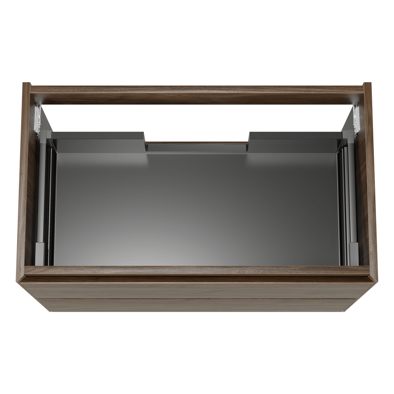 Balmani Mitra Compact hängendes möbelstück Waschtischunterschränke 80 x 46 cm amerikanischer nussbaum 2 Schubladen