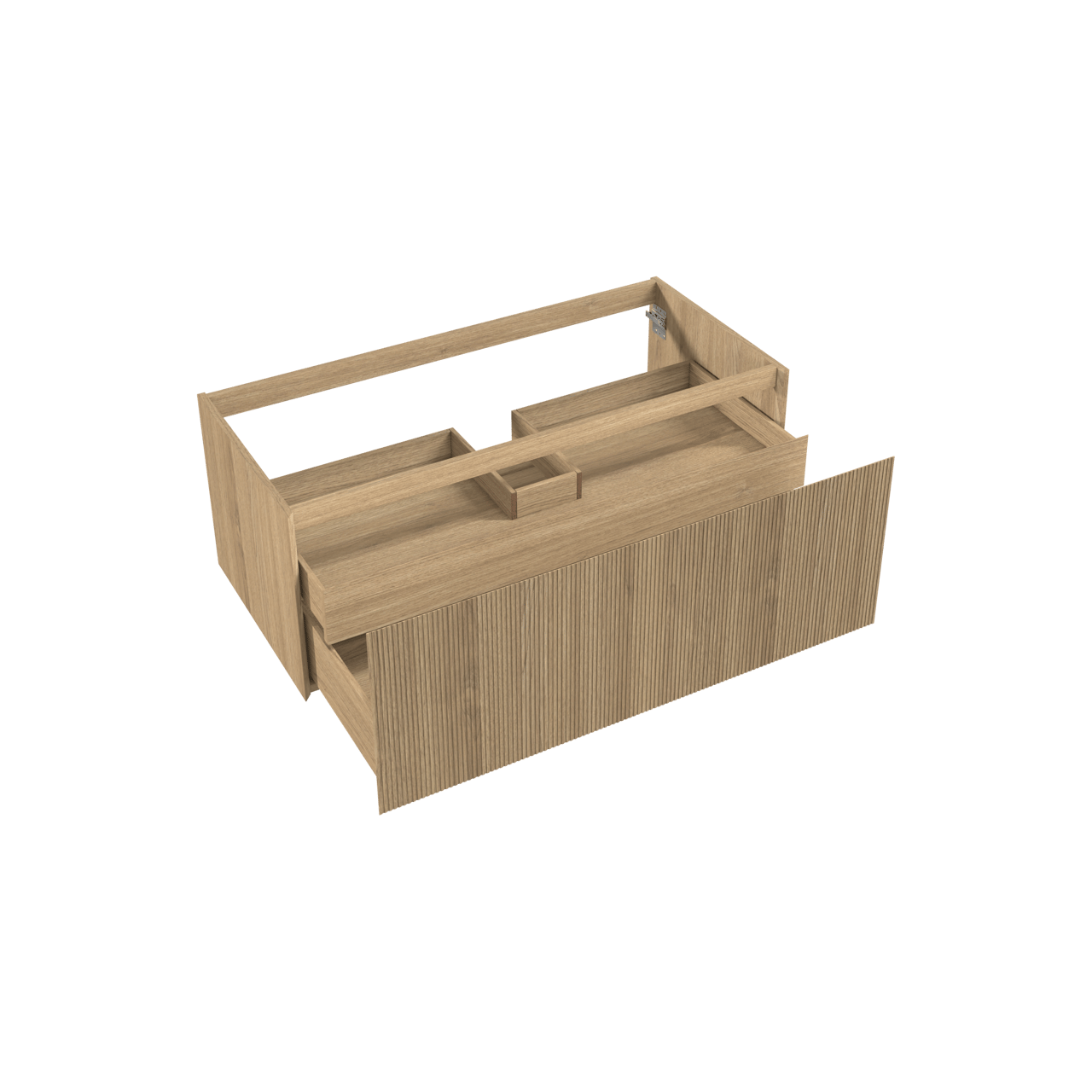 Balmani Fila meuble sous-vasque suspendu 120 x 55 cm plaqué chêne naturel 2 tiroirs