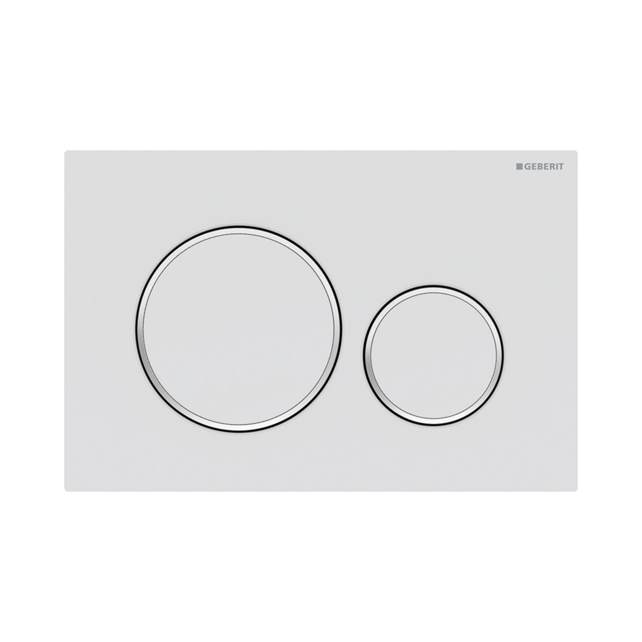 Sigma20 Betätigungsplatte, rund, weiβ matt/glänzend chom für Sigma UP320 und UP720 Einbauspülkasten