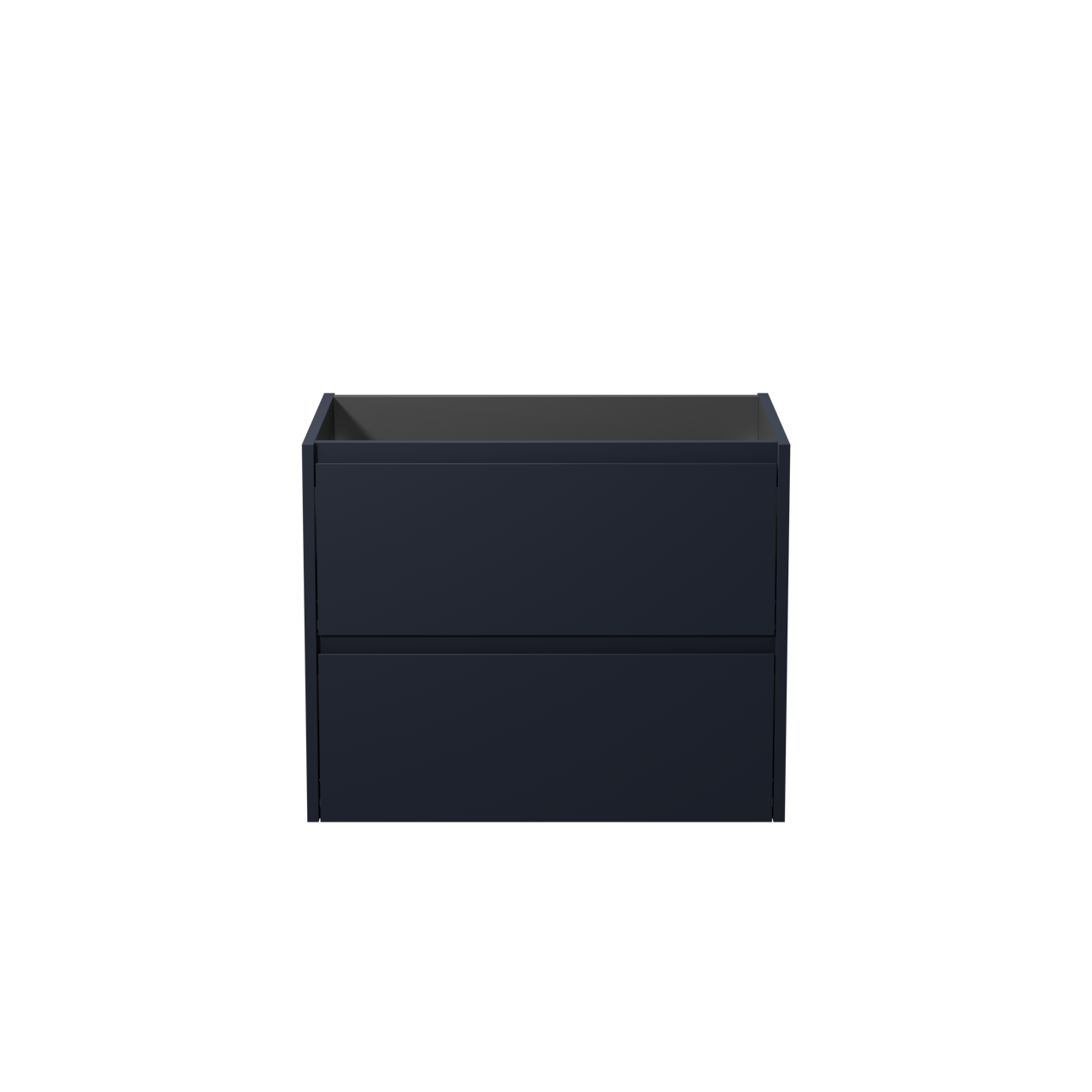 Storke Seda meuble sous-lavabo suspendu 75 x 52 cm bleu nuit 2 tiroirs