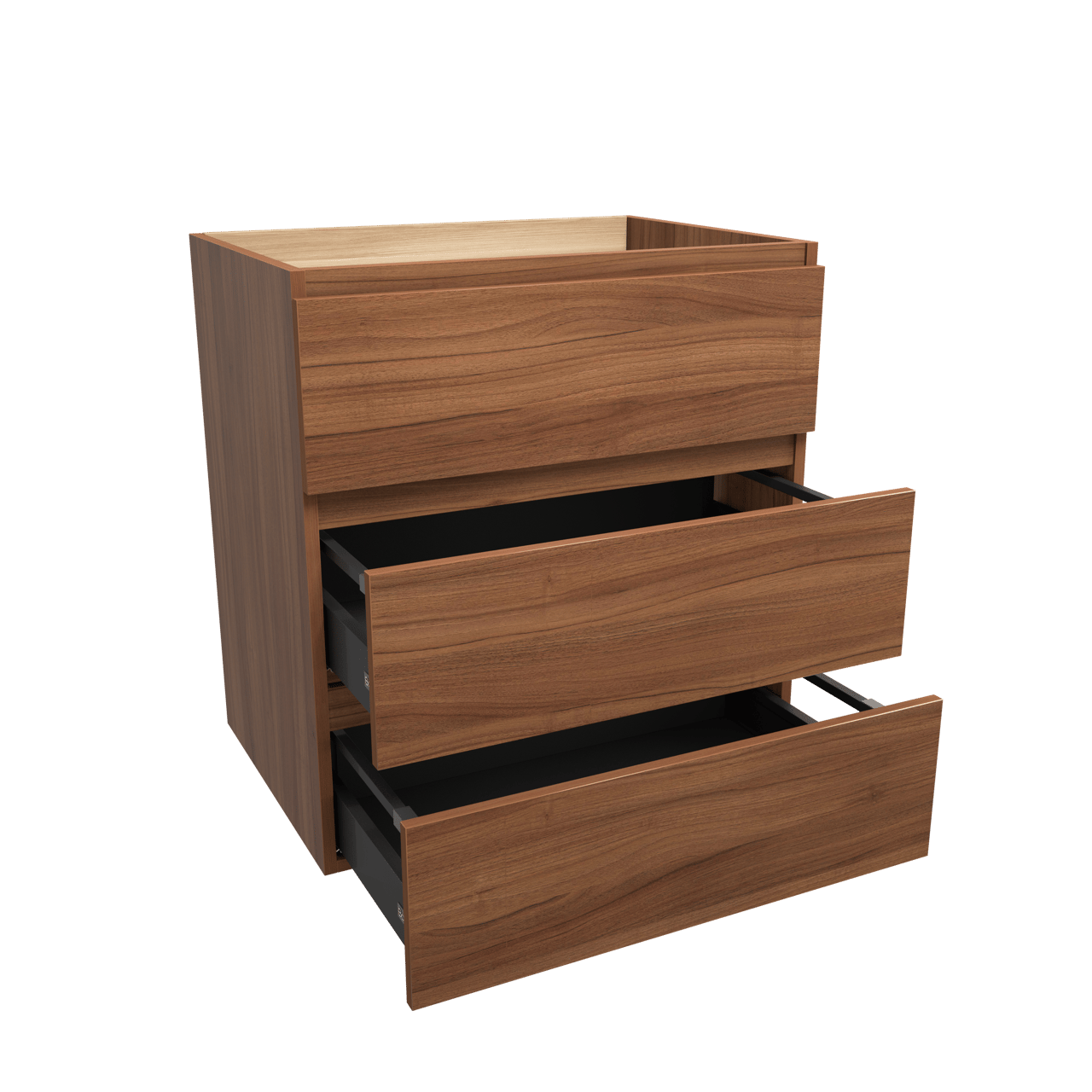 Balmani Lucida staande wastafelonderkast 75 x 55 cm notelaar 3 lades