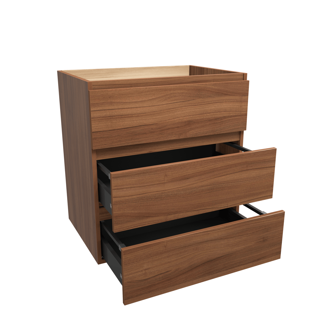 Balmani Lucida meuble sous-lavabo a poser 75 x 55 cm noyer 3 tiroirs