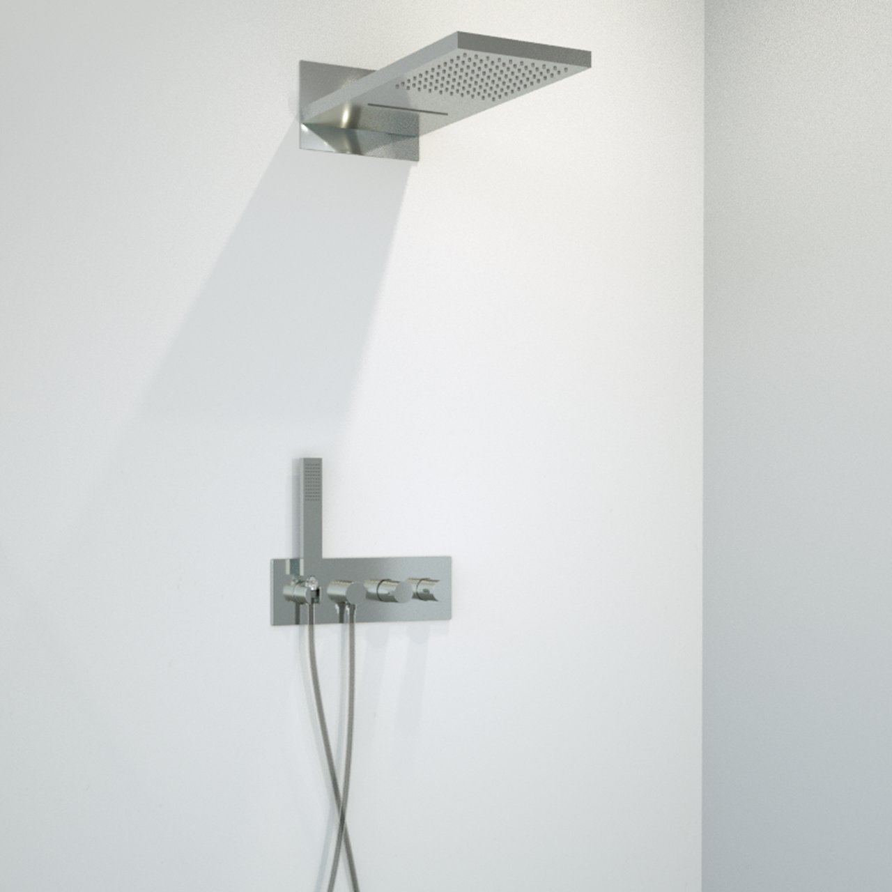 Blaufoss Mystic Fall tête de douche rectangulaire avec cascade 55 x 23 cm Chrome Brillant