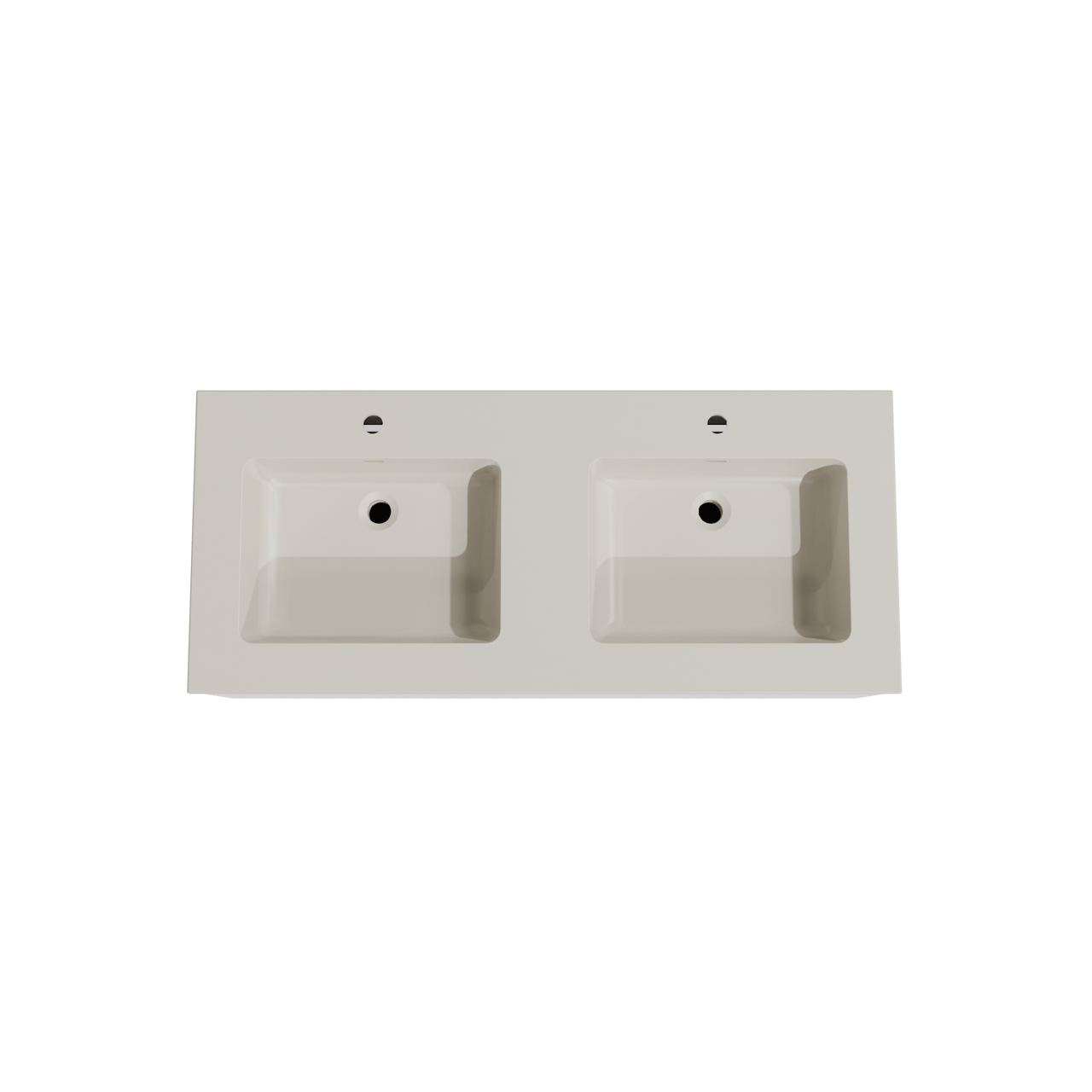 Storke Edge hängendes Möbelstück Set: 120 x 52 cm, Weiß matt, mit Diva Doppelwaschtisch, Top Solid Seidengrau