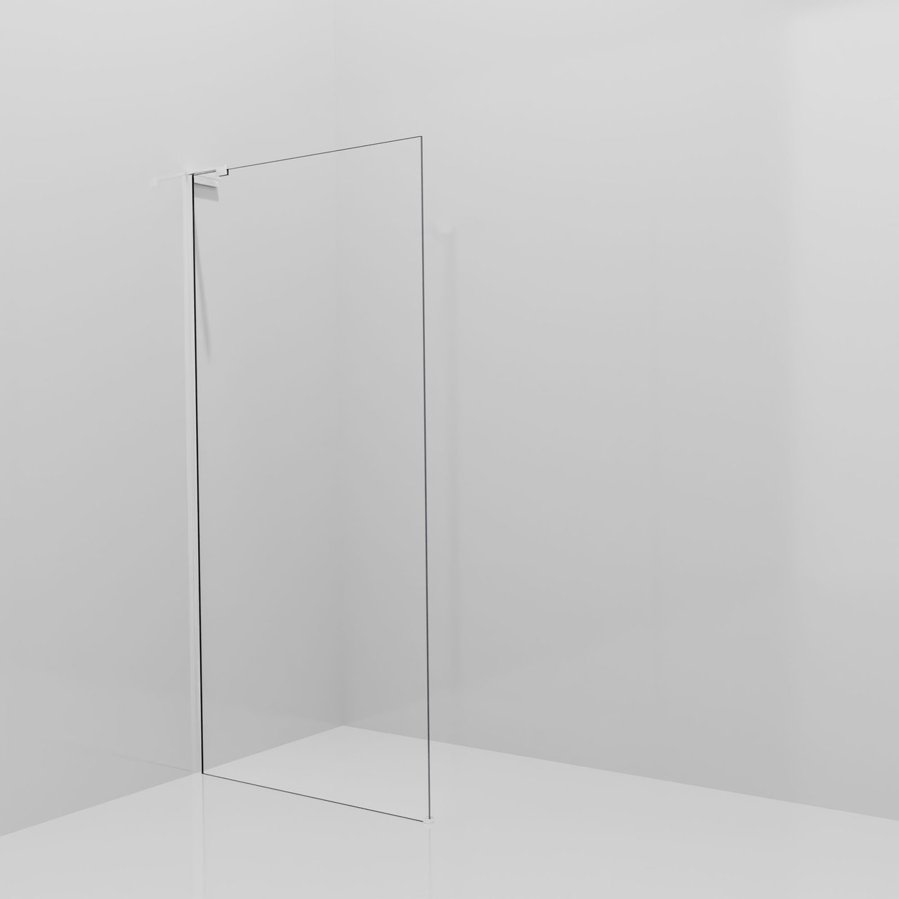 Balmani Modular inloopdouche: 100 x 200 cm, Helder glas met coating, Glanzend chroom profielen met L-Shape