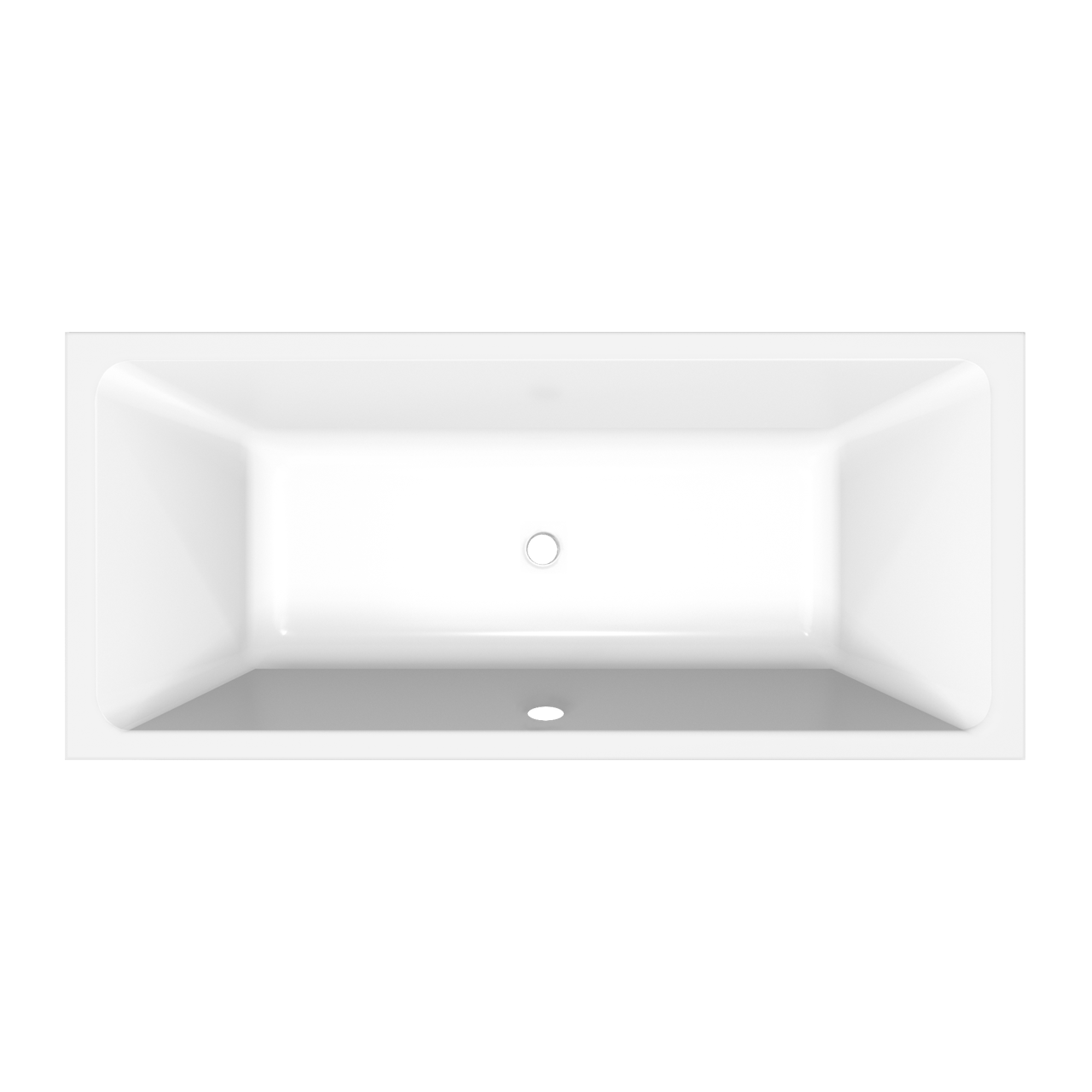 Luca Varess Sandrina tweepersoons inbouwbad 180 x 80 cm acryl Glanzend Wit